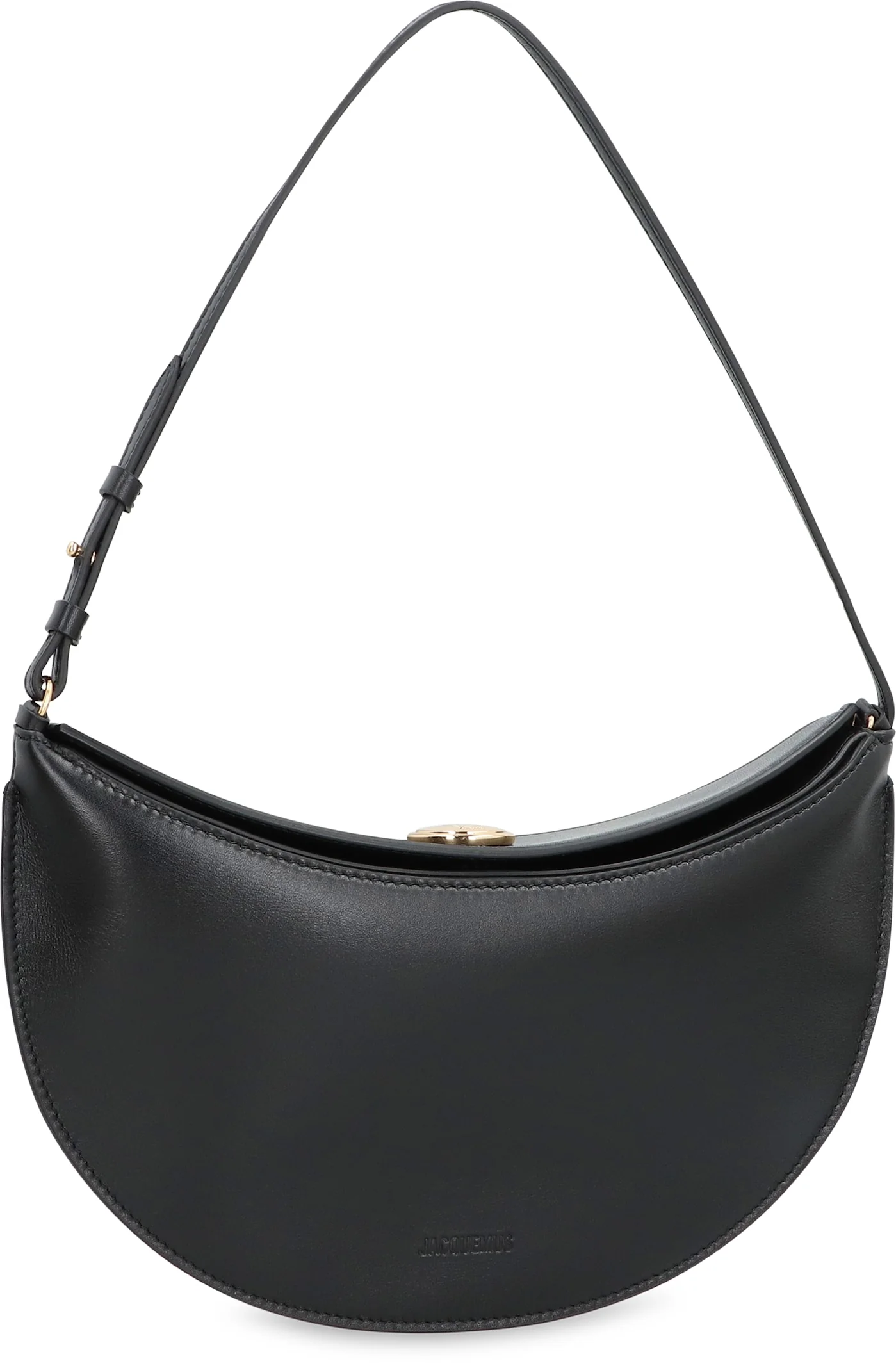 Jacquemus Le Petite Ovalo Leather Shoulder Bag - Black - Image 3
