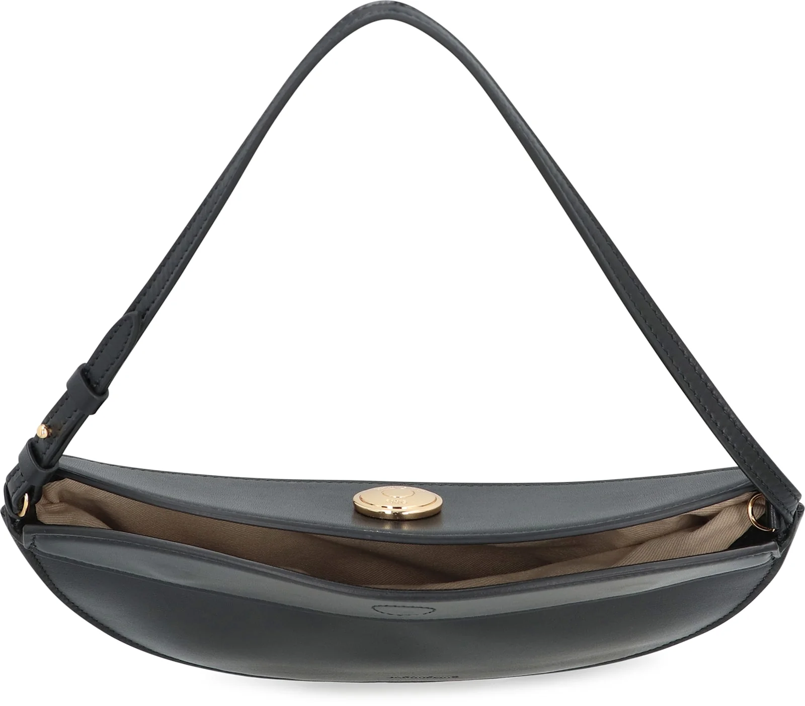 Jacquemus Le Petite Ovalo Leather Shoulder Bag - Black - Image 5
