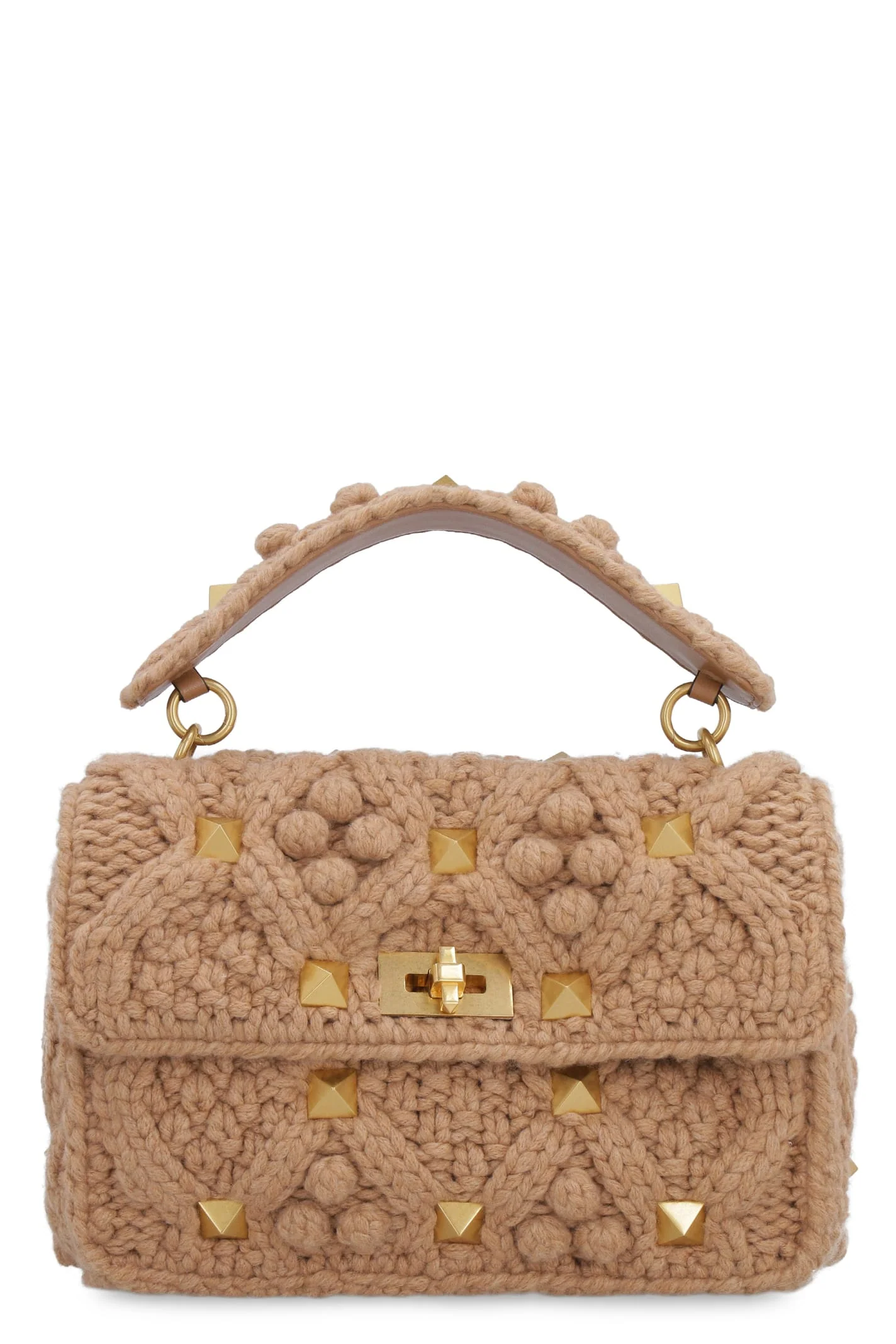 Valentino Garavani Roman Stud Shoulder Bag - Brown