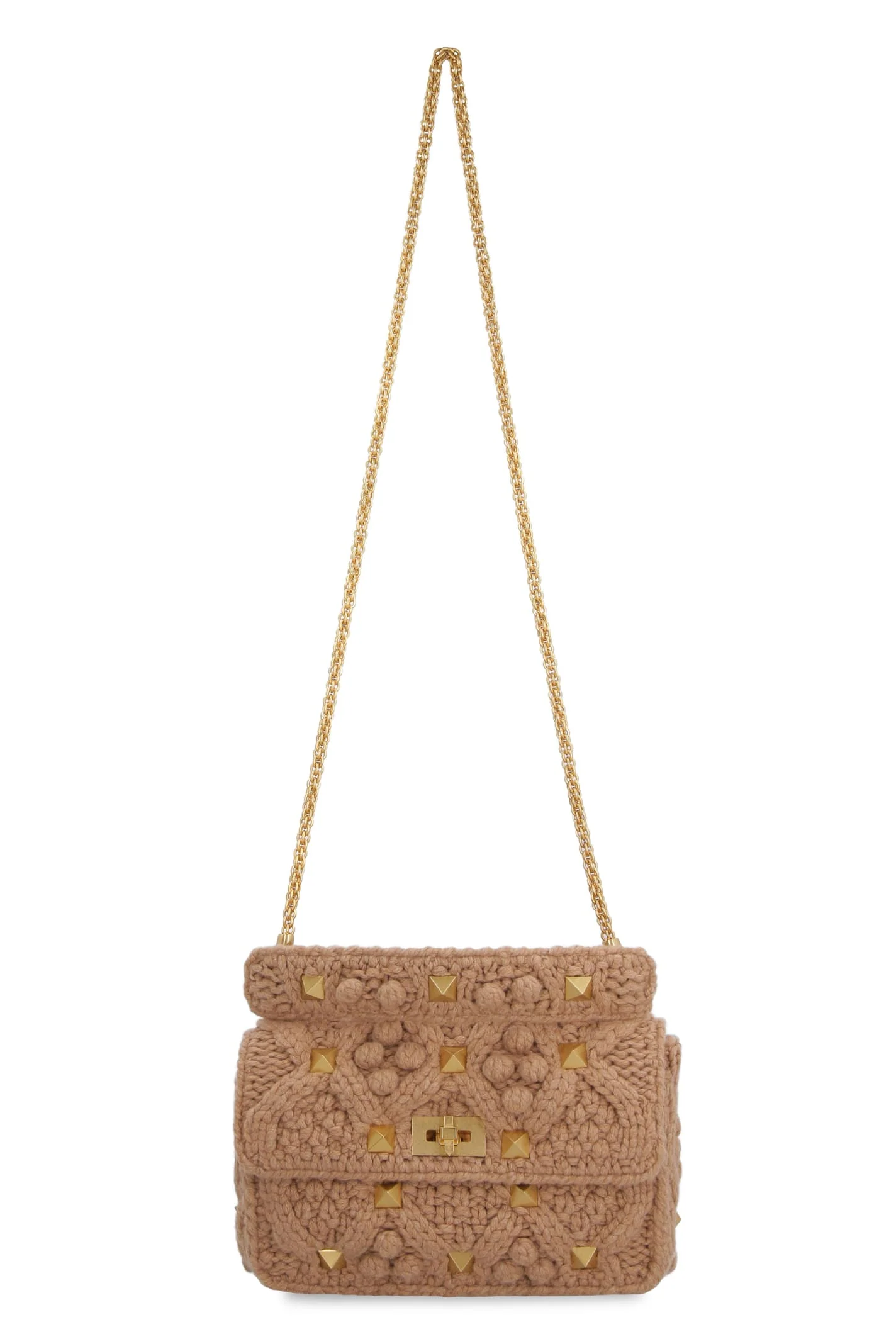 Valentino Garavani Roman Stud Shoulder Bag - Brown - Image 5