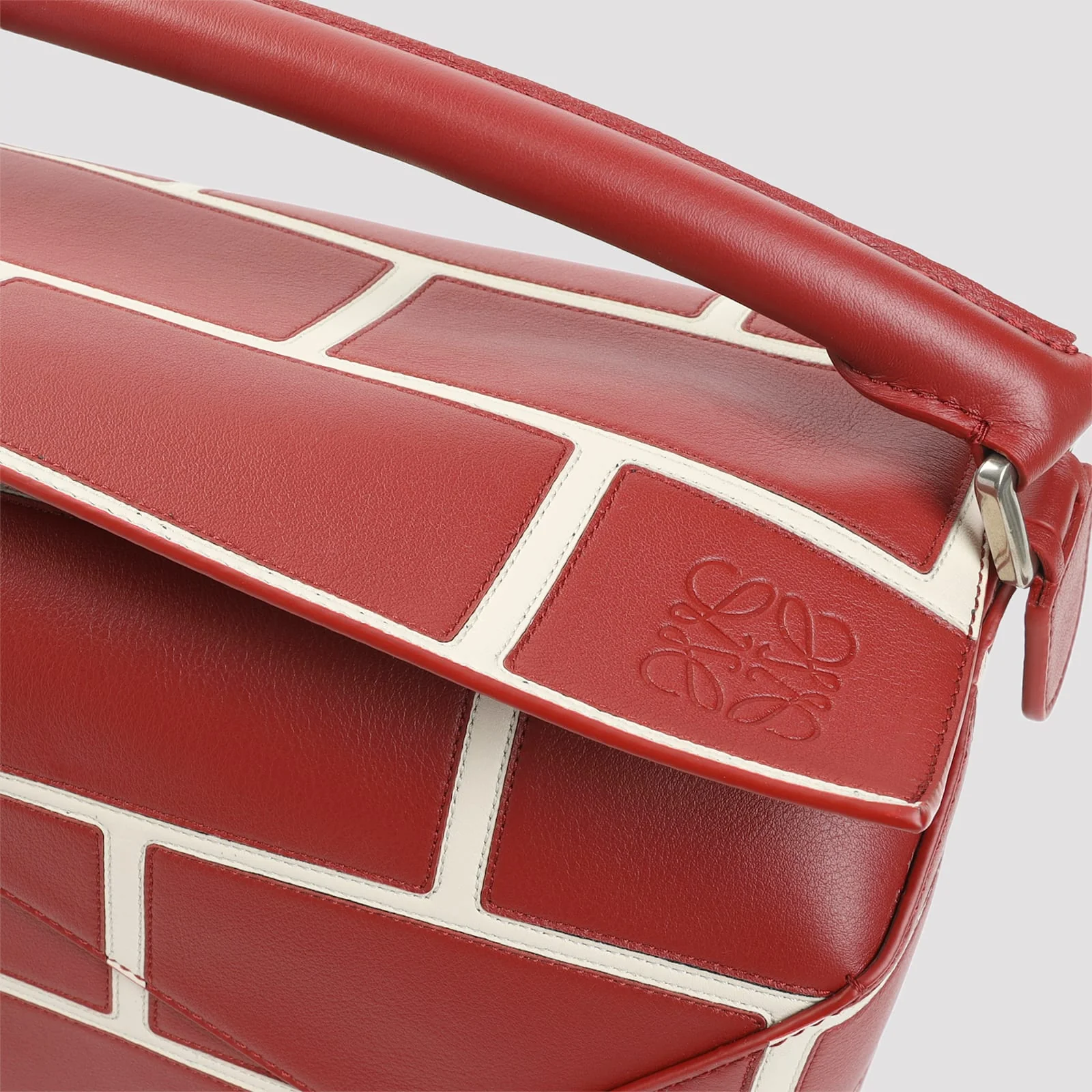 LOEWE Puzzle Edge Large Brick Bag - Burnt Red - Image 5