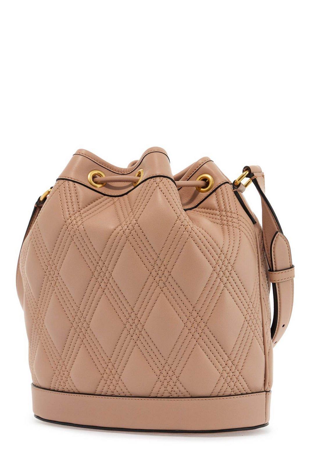 Valentino Garavani Vlogo Plaque Drawstring Quilted Shoulder Bag - Image 2