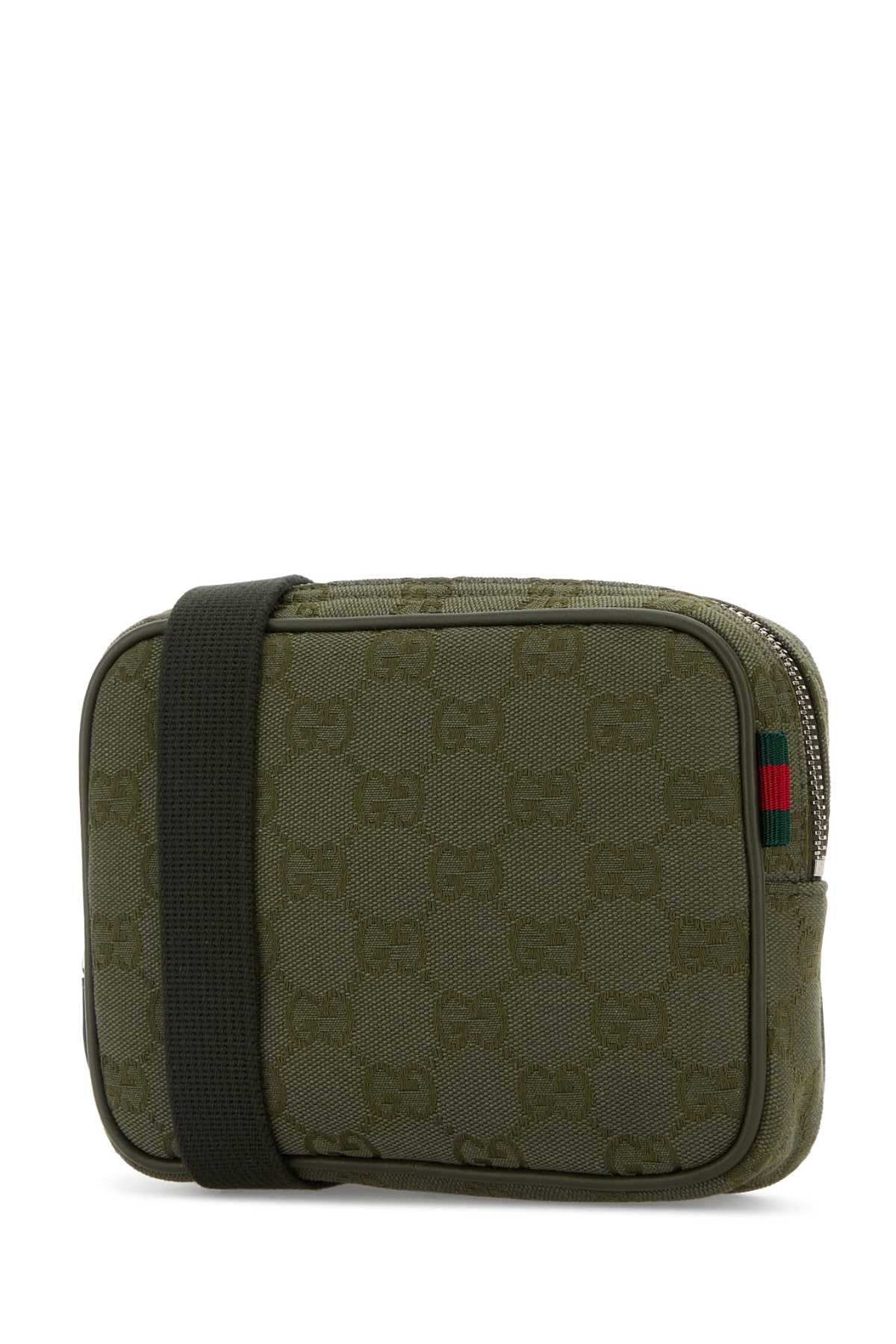 Gucci GG Fabric Crossbody Bag - Olive Green - Image 2