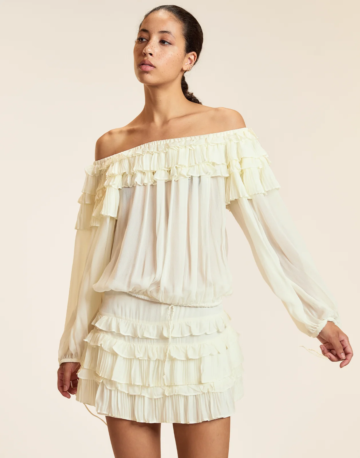 Cynthia Rowley Bella Ruffle Blouse - Off White - Image 2