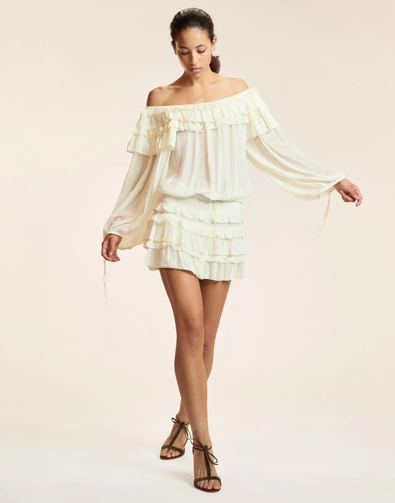 Cynthia Rowley Bella Ruffle Blouse - Off White - Image 3
