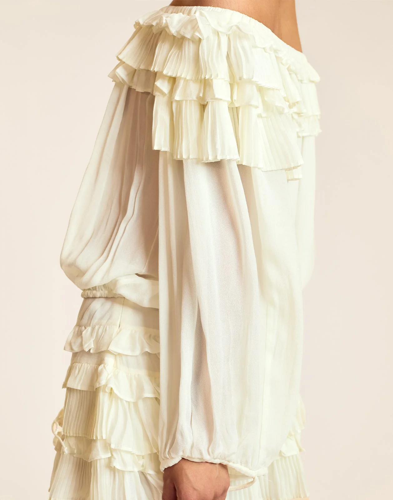 Cynthia Rowley Bella Ruffle Blouse - Off White - Image 5