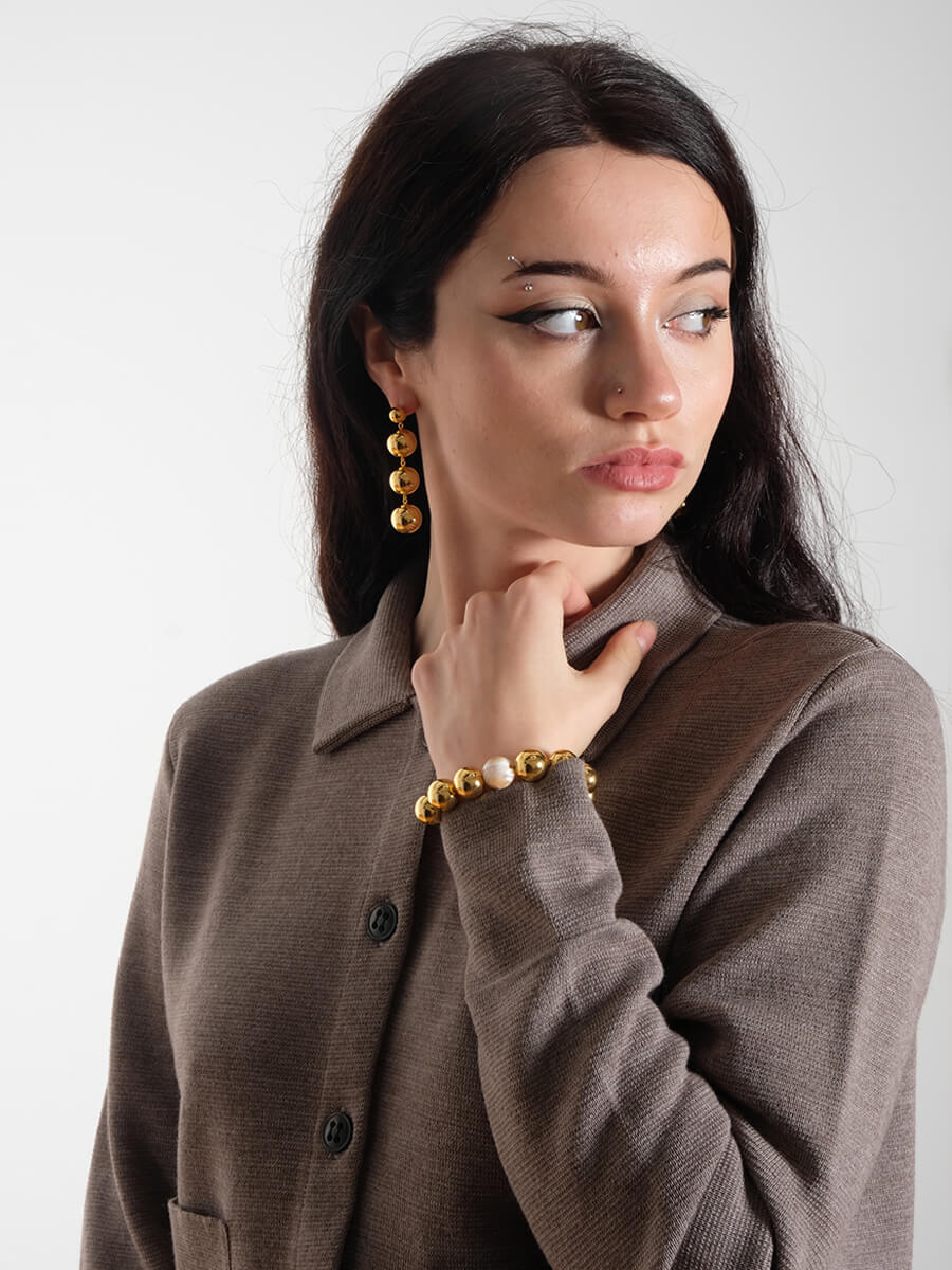 Anni Lu Hi Ho Gold Earrings - Image 2