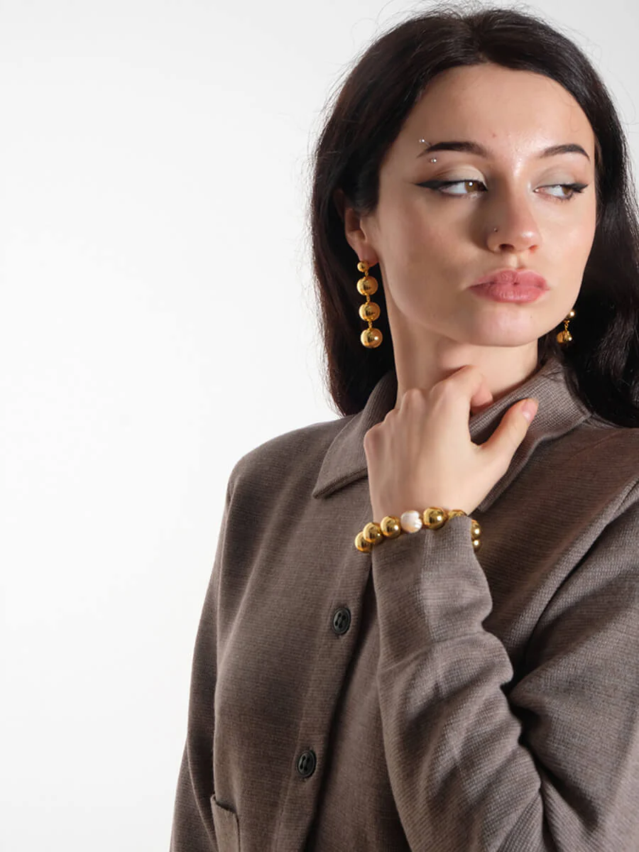 Anni Lu Hi Ho Gold Earrings - Image 3