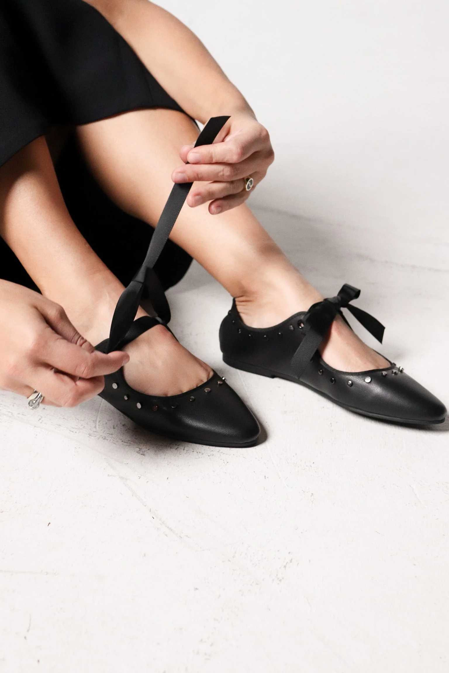 INTENTIONALLY __________. Peak Leather Ballet Flat - Image 3