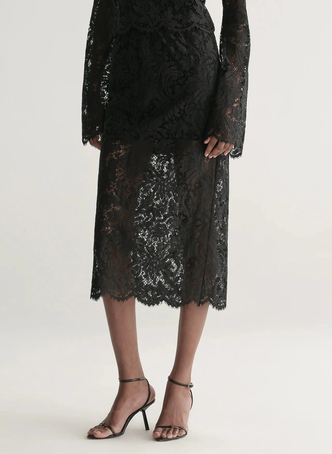 A.L.C. Lydia Lace Midi Skirt - Image 4