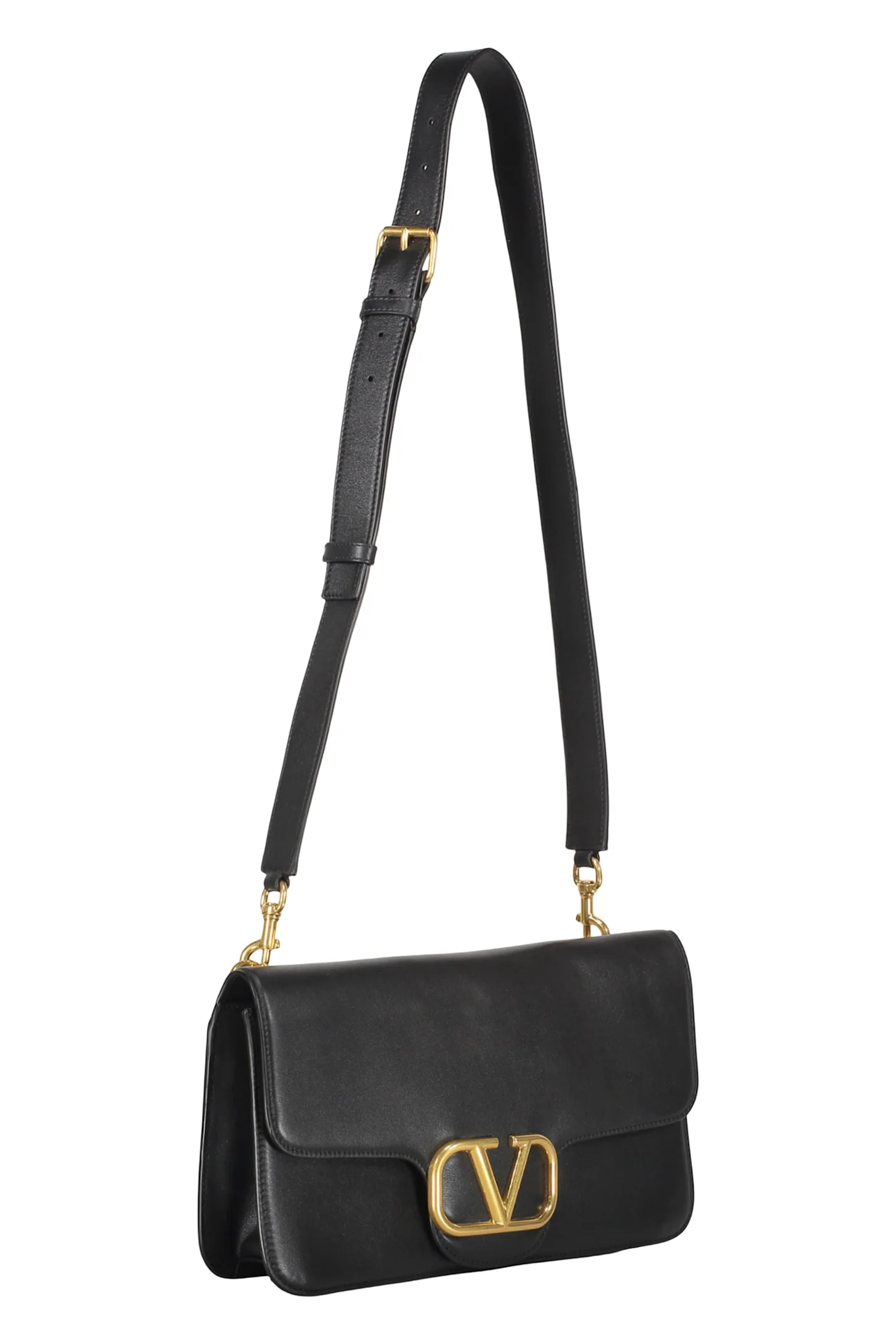 Valentino Garavani Leather Crossbody Bag - Black - Image 2