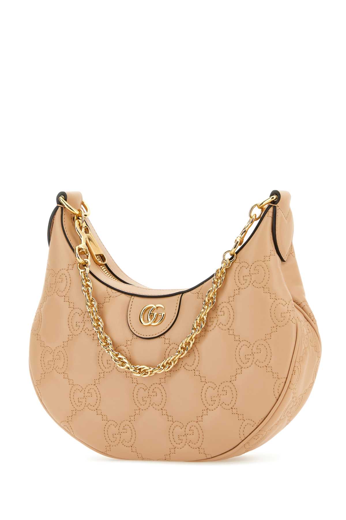 Gucci Powder Pink Leather Small Lion GG Handbag - Pink Sand/Natural - Image 2