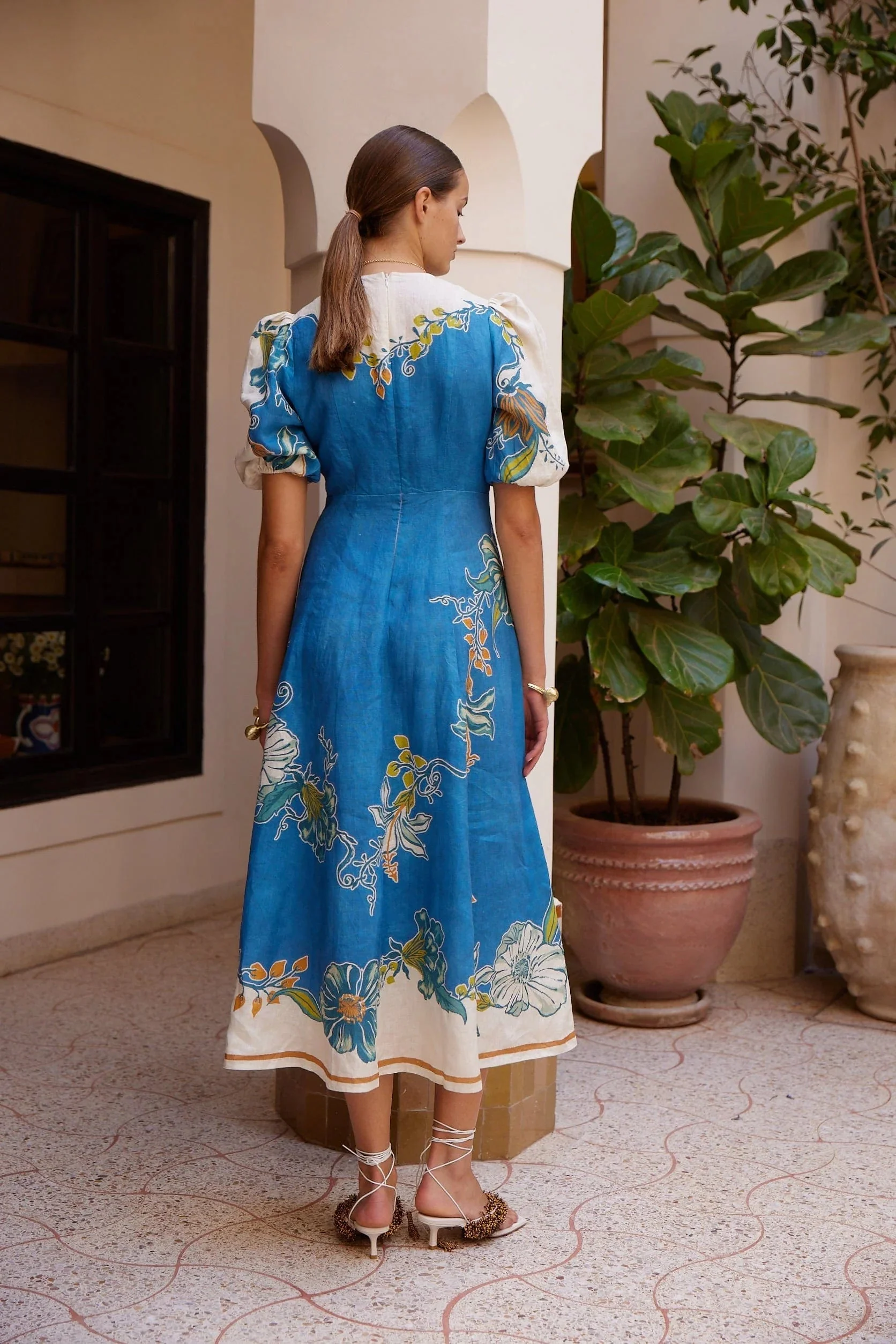 ALEMAIS Luda Midi Dress - Blue - Image 4