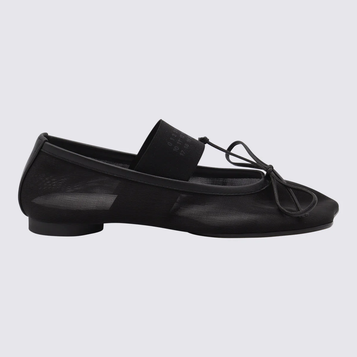 MM6 Maison Margiela Leather Flats - Black - Image 2