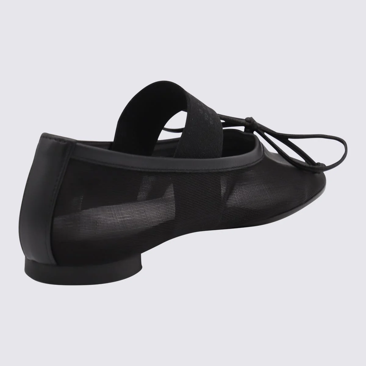 MM6 Maison Margiela Leather Flats - Black - Image 3