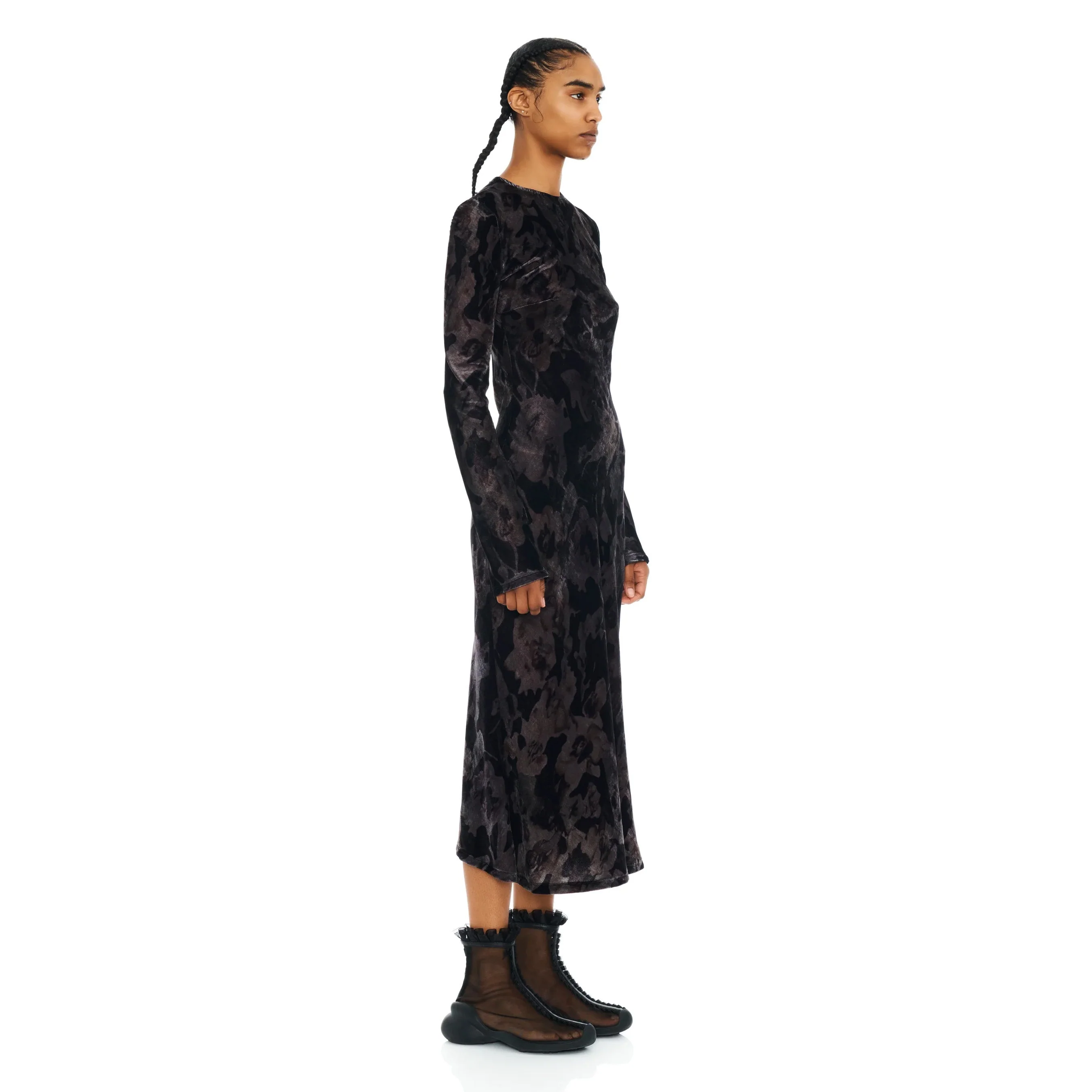 Collina Strada Yuri Dress - Black Watercolor Roses - Image 3