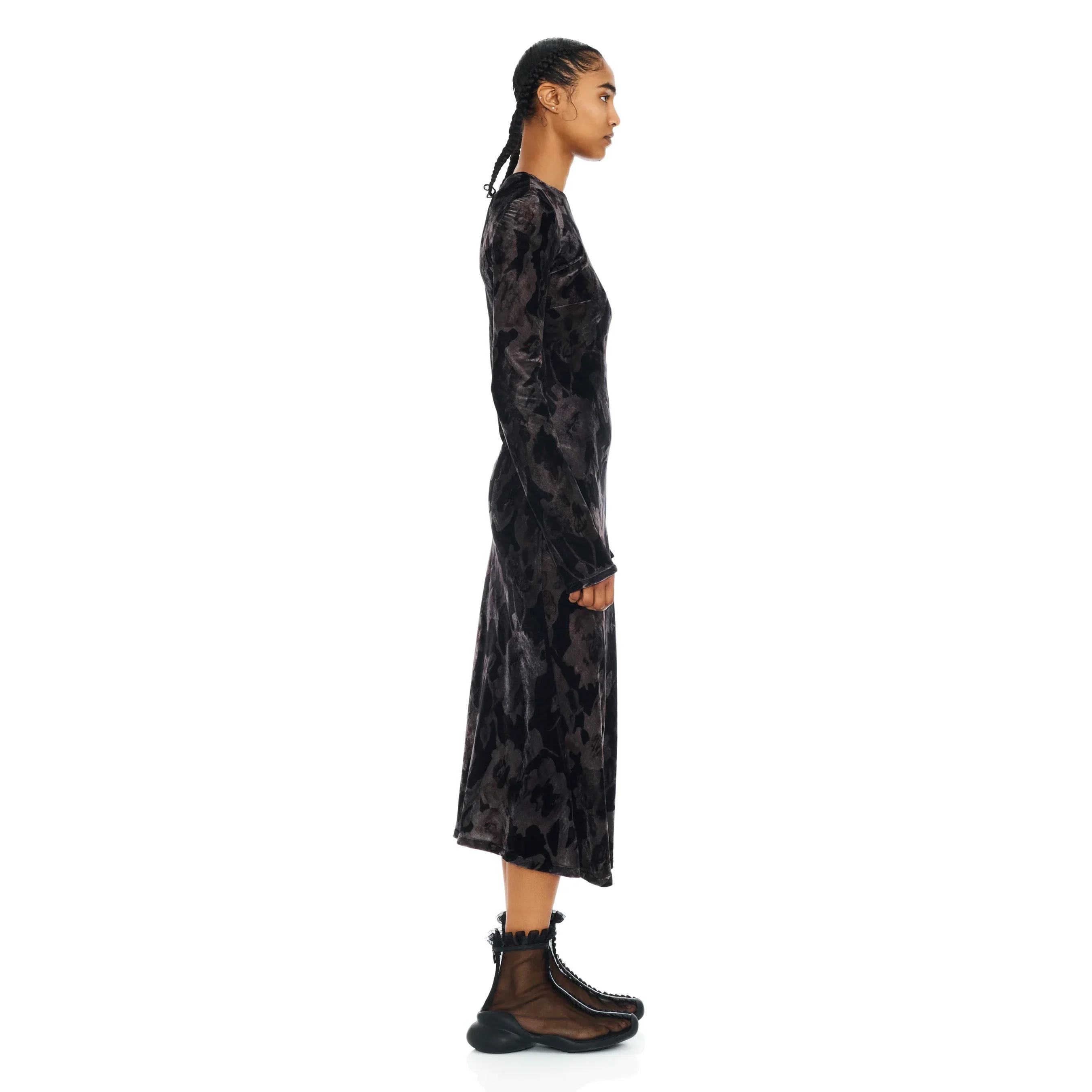 Collina Strada Yuri Dress - Black Watercolor Roses - Image 4