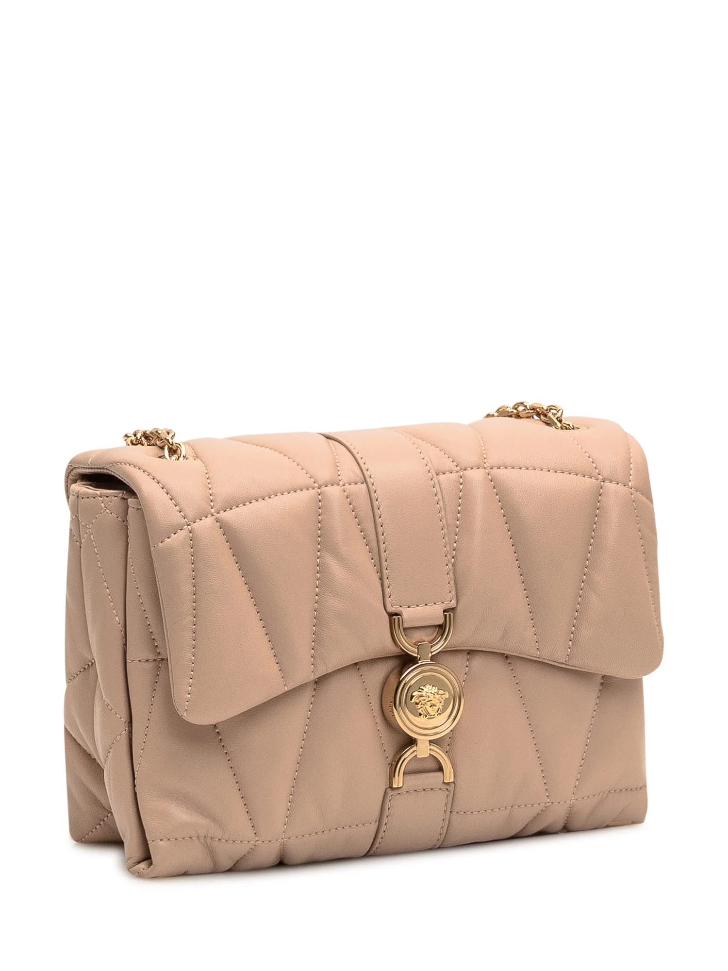 Versace Kleio Quilted Shoulder Bag - Nude - Image 3
