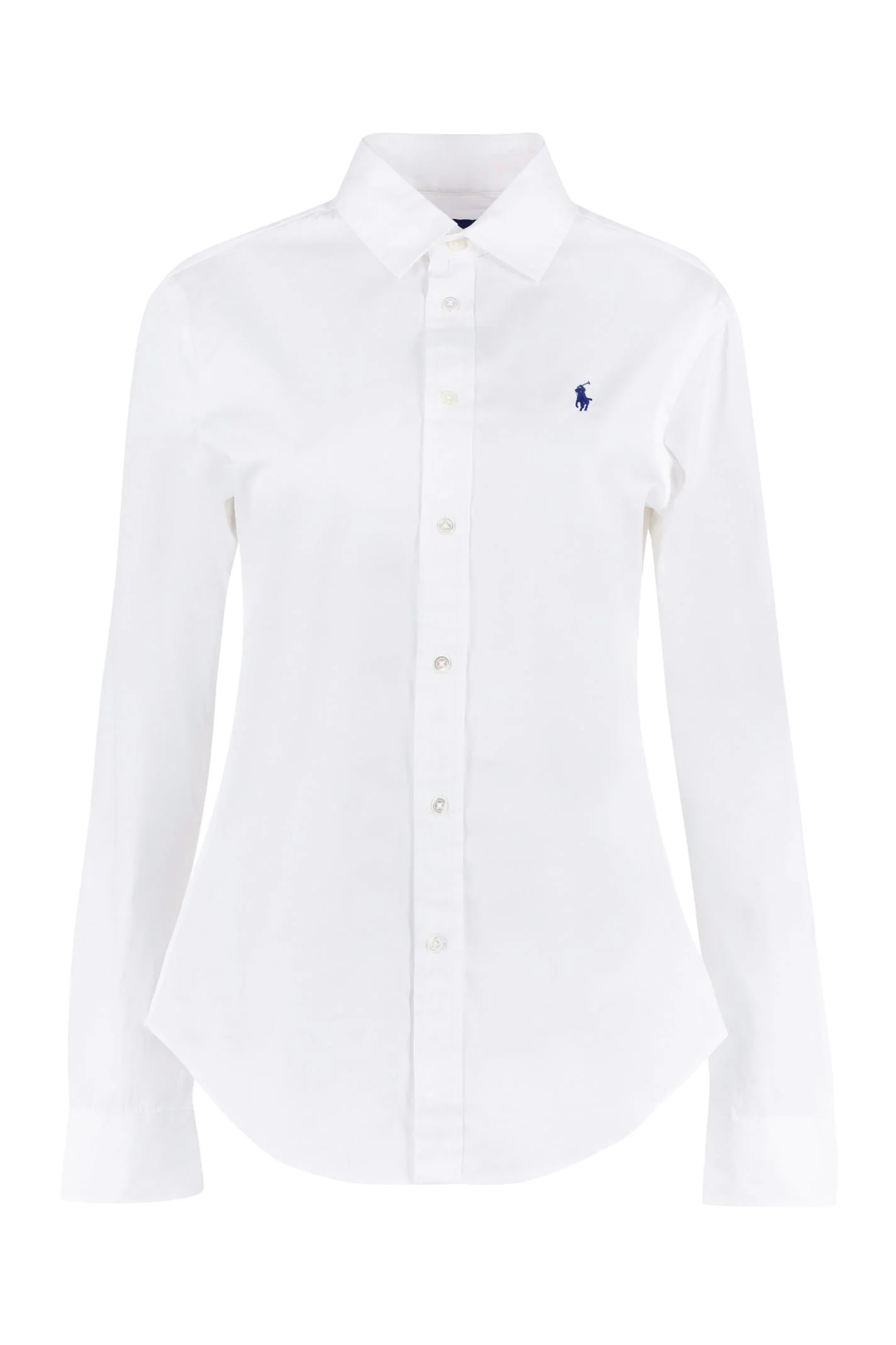 Ralph Lauren Logo Embroidery Cotton Shirt - White