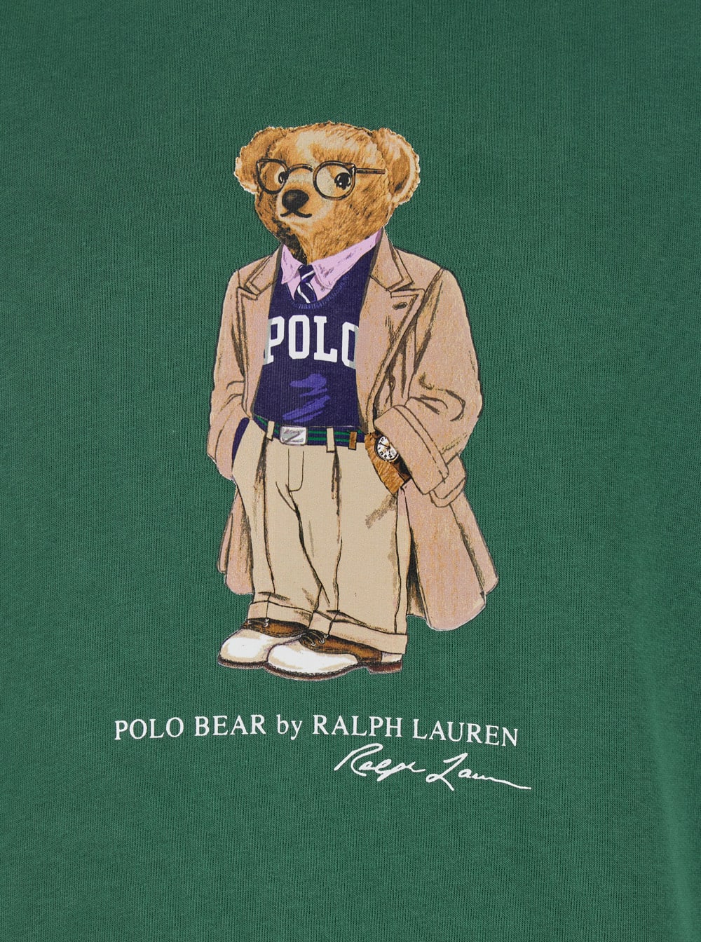 Ralph Lauren Hoodie - PF25 Washed Forest Hrtg Bear - Image 3