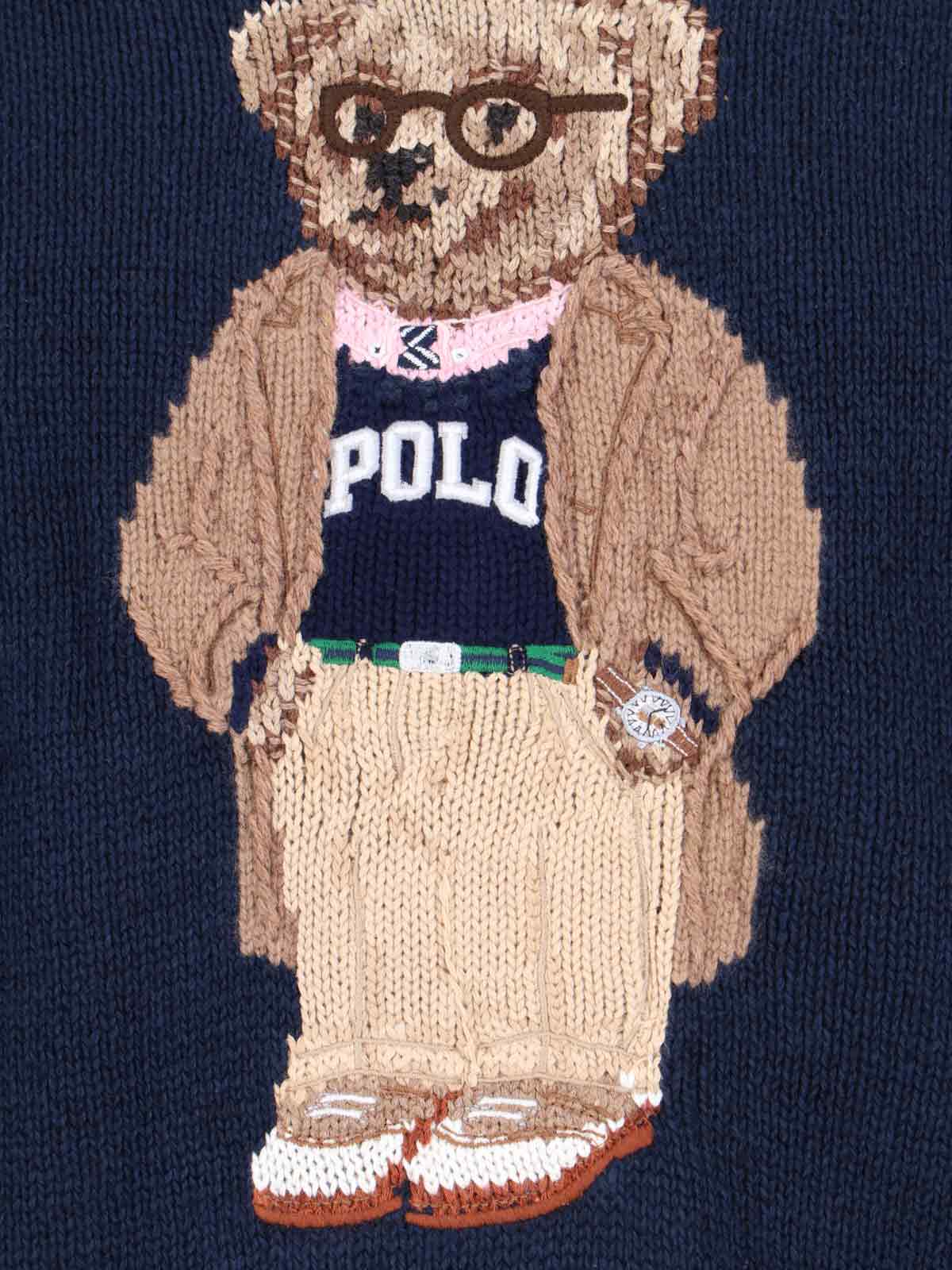 Ralph Lauren Polo Bear Linen And Cotton Sweater - Bear Navy - Image 3
