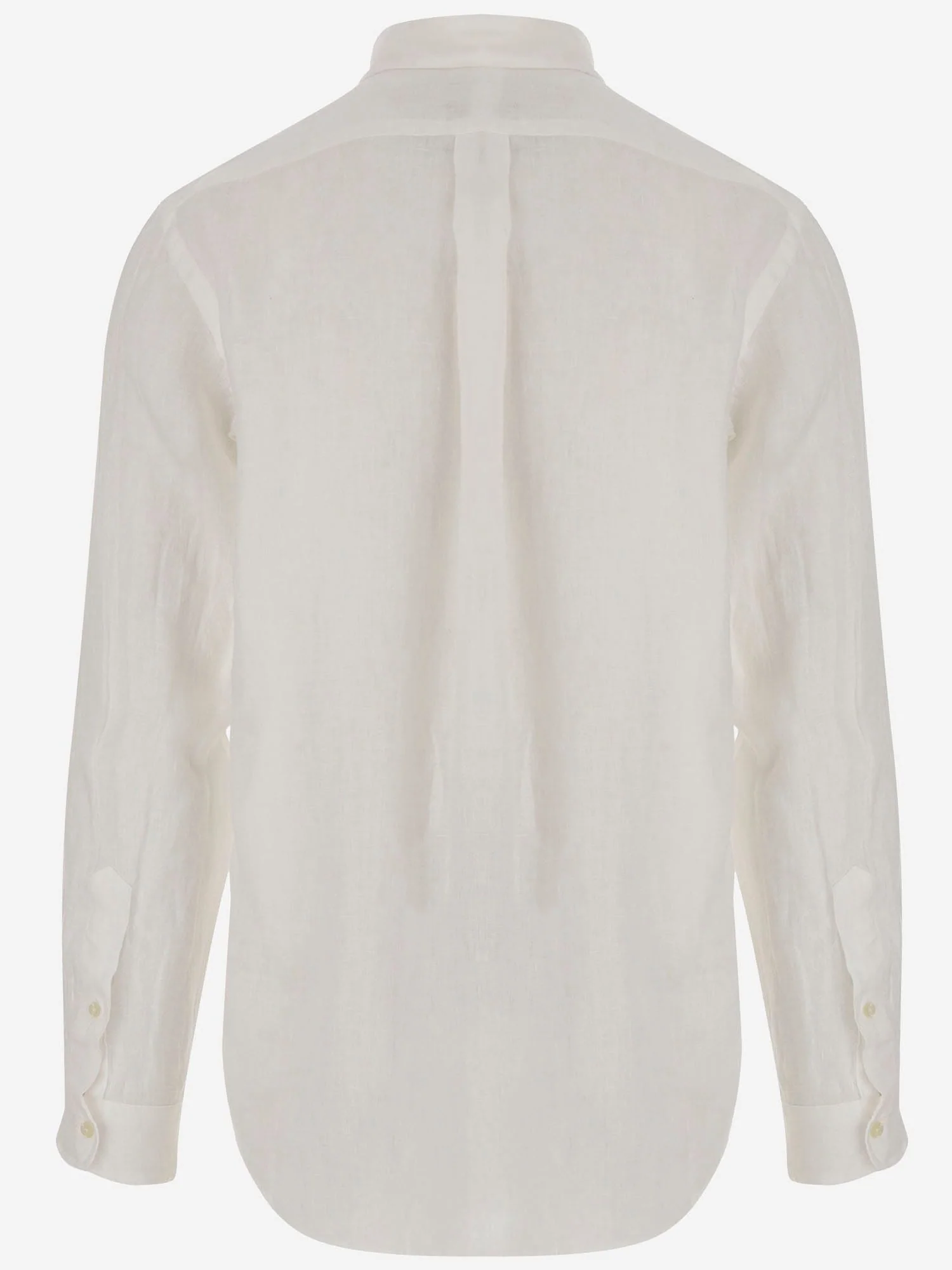 Ralph Lauren Linen Shirt With Logo Shirt - Ceramic White - Image 2