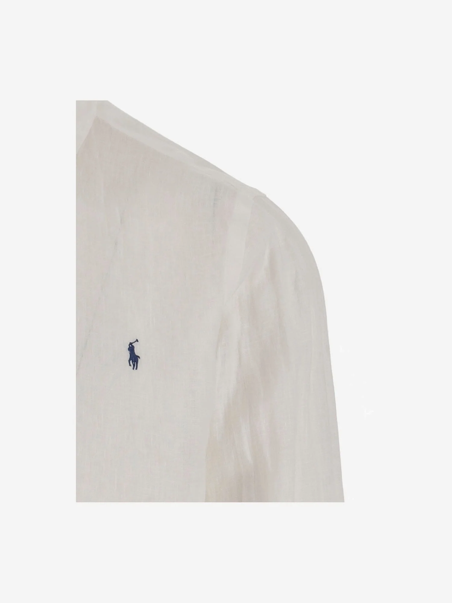Ralph Lauren Linen Shirt With Logo Shirt - Ceramic White - Image 3