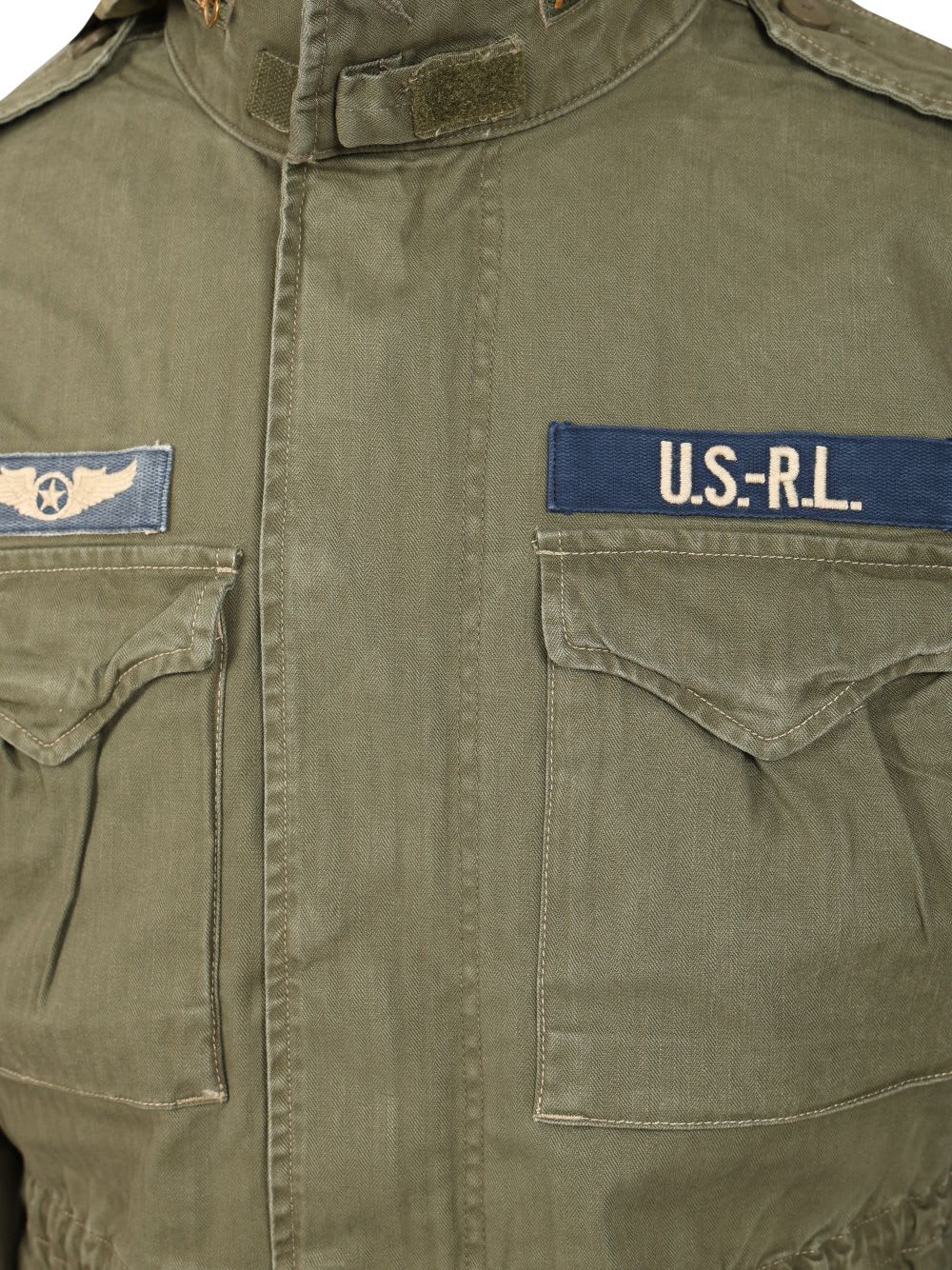 Ralph Lauren Cotton Jacket - Olive Mountain w/ Patches - Image 5