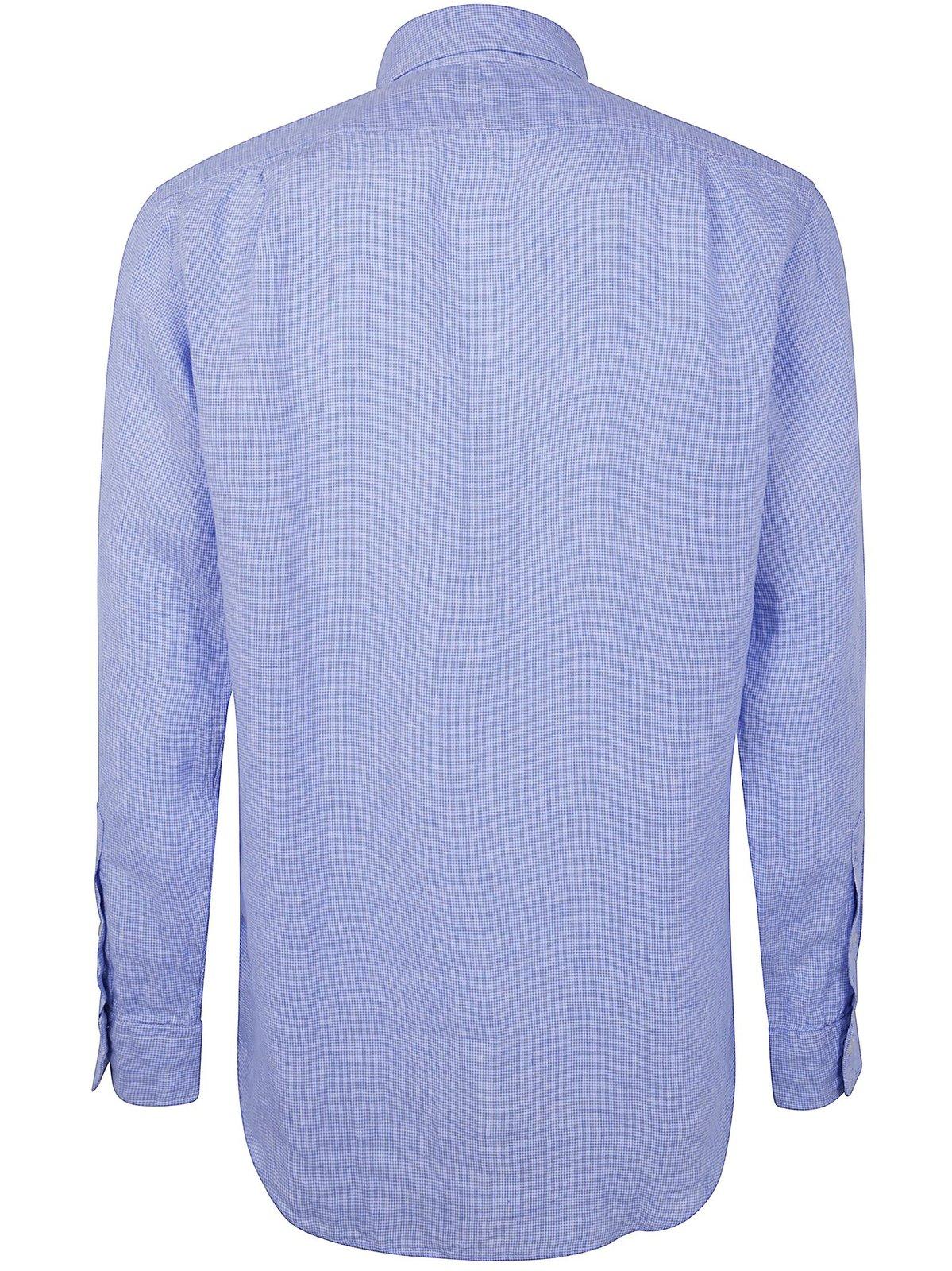Ralph Lauren Polo Pony Embroidered Buttoned Shirt - Shirt - 6555B Cabana Blue White - Image 2