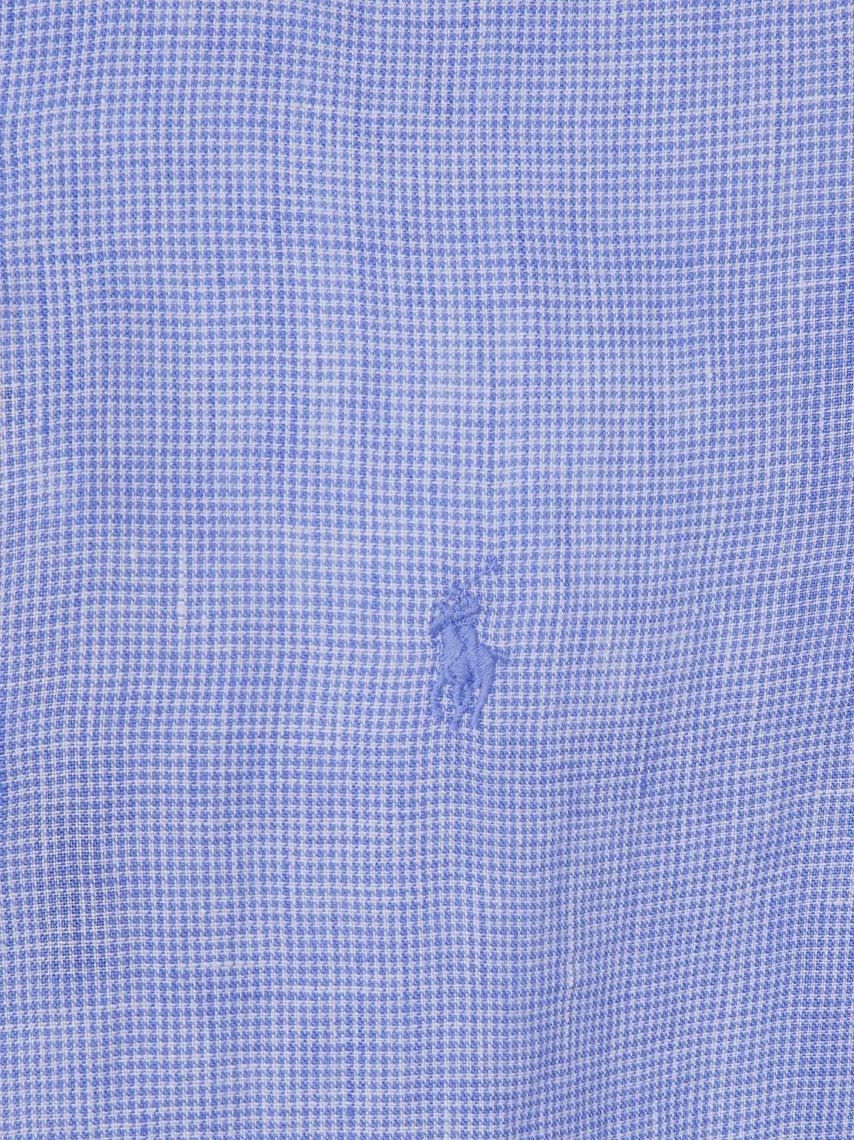 Ralph Lauren Polo Pony Embroidered Buttoned Shirt - Shirt - 6555B Cabana Blue White - Image 3
