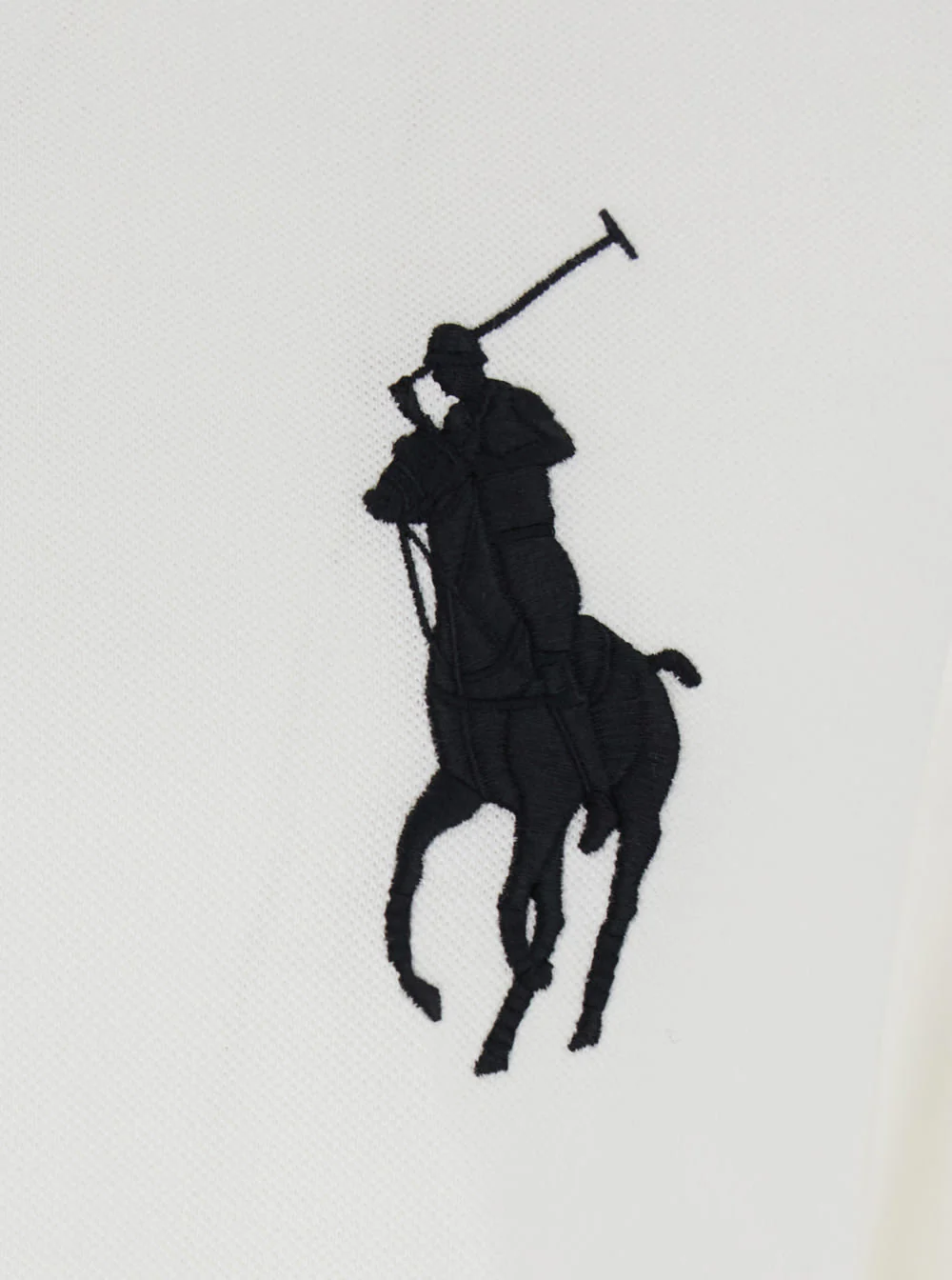 Ralph Lauren Custom Slim Fit Polo Shirt With Pony Maxi Embroidery And Numeric Detail - White - Image 3