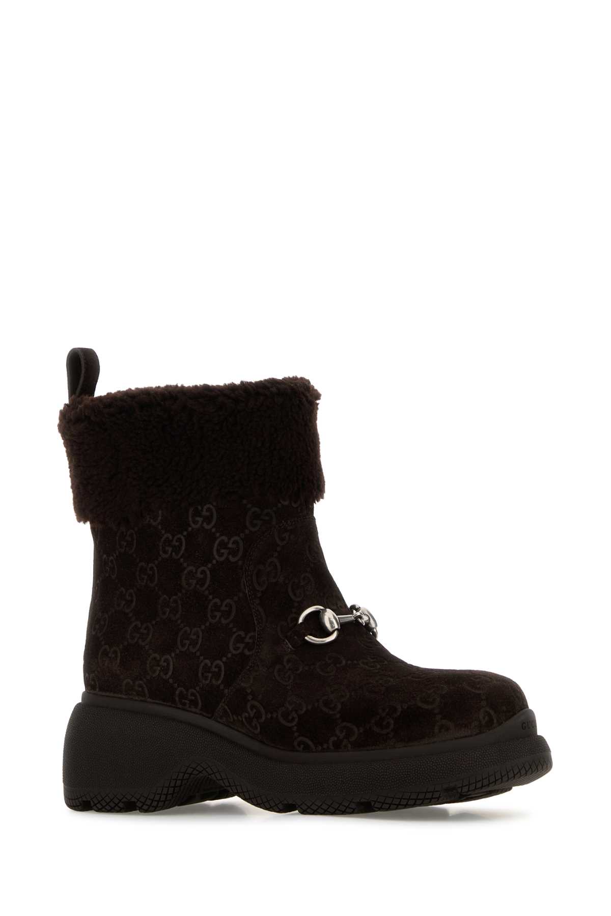 Gucci Dark Brown Suede Ankle Boots - Brown - Image 2