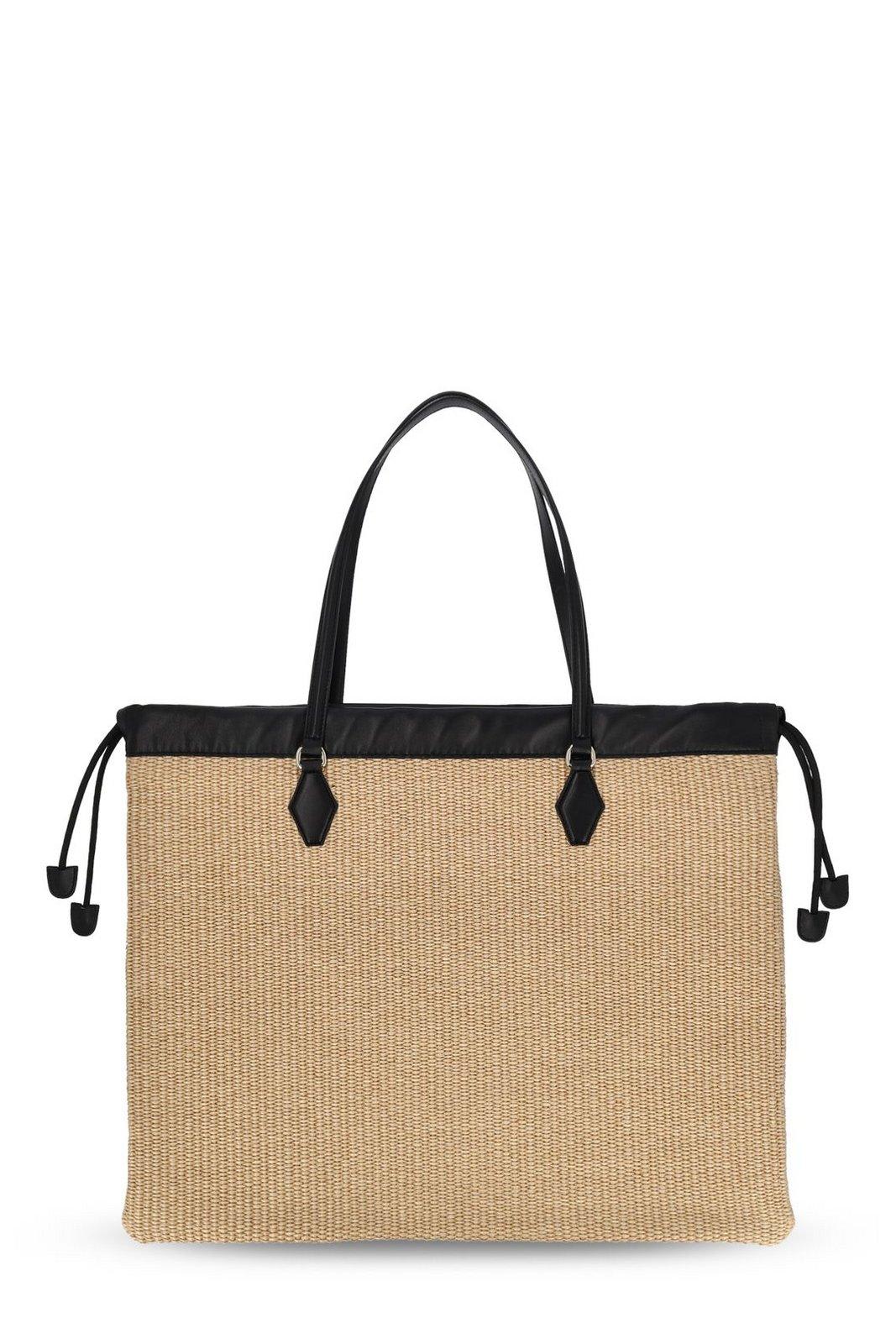JIMMY CHOO Drawstring Logo Embroidered Tote Bag - Image 2