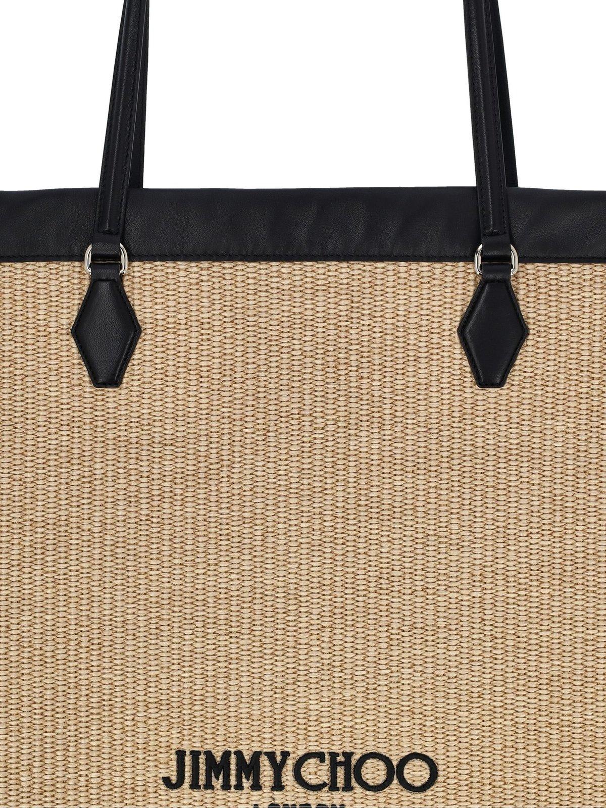 JIMMY CHOO Drawstring Logo Embroidered Tote Bag - Image 4