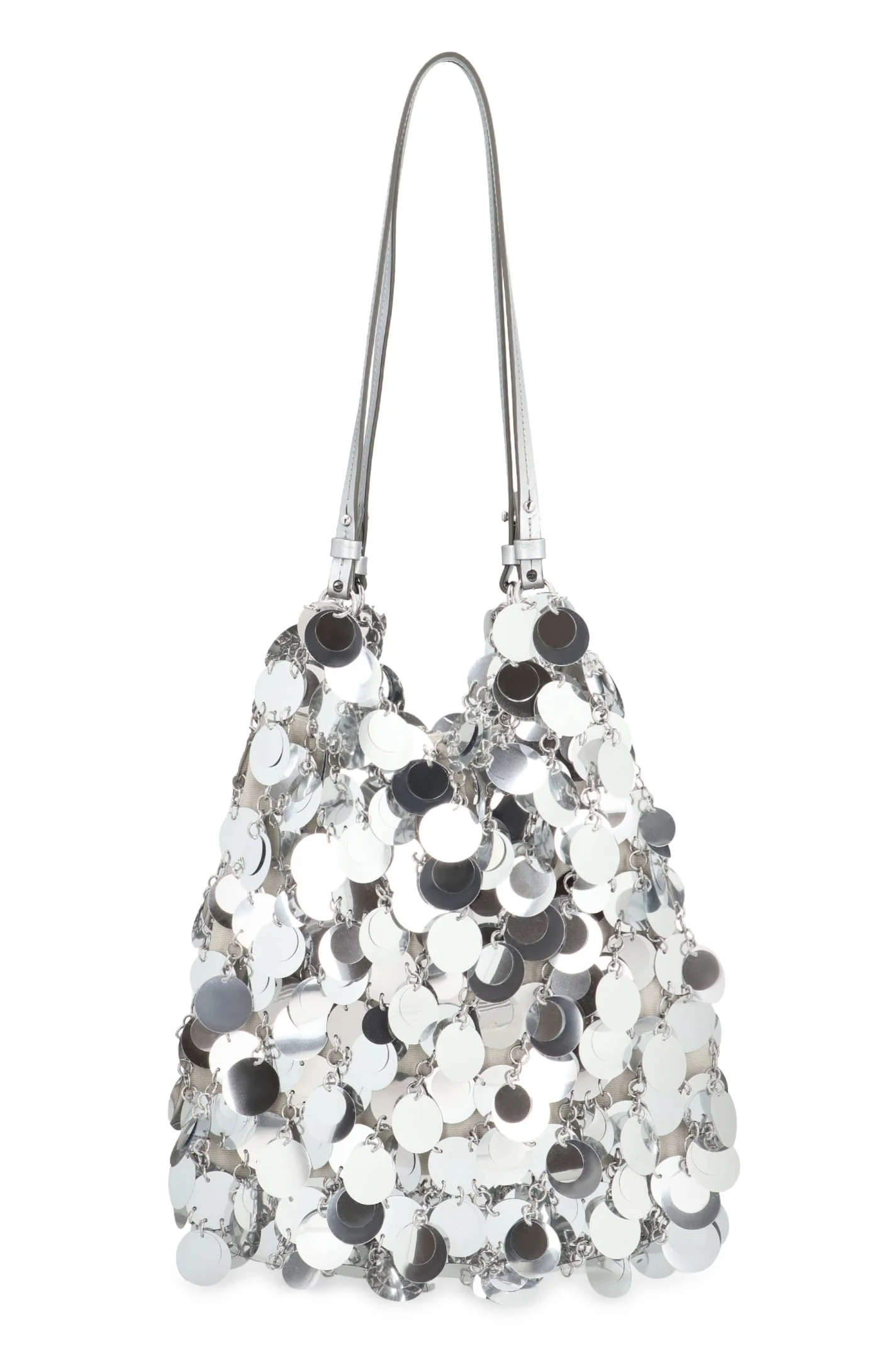 Rabanne Sparkle Silver Shoulder Bag - Silver - Image 3