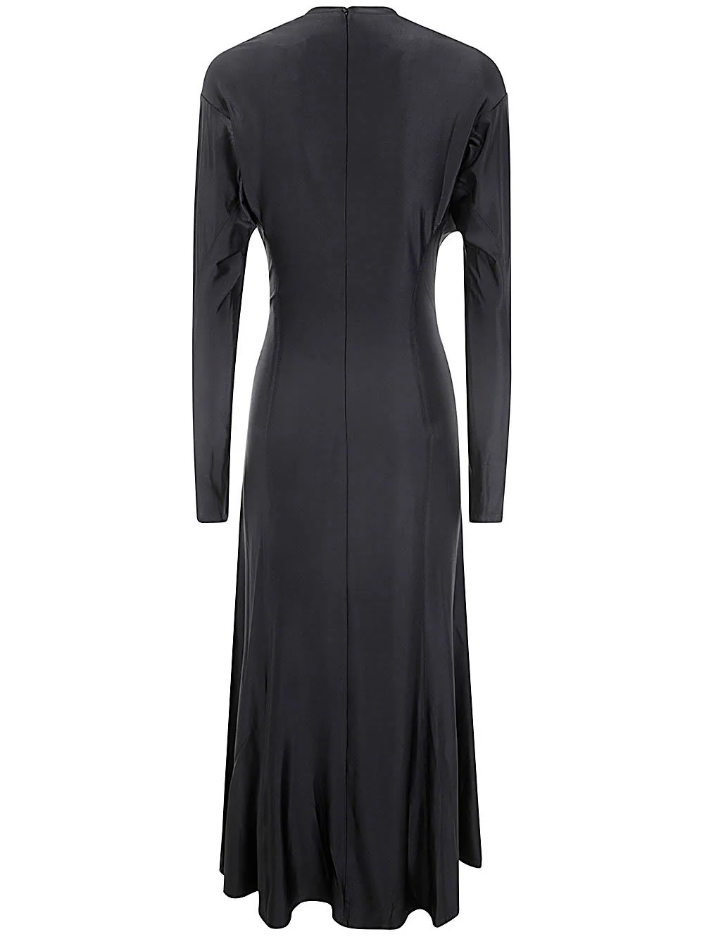 Rabanne Crewneck Gathered Dress - Black - Image 2