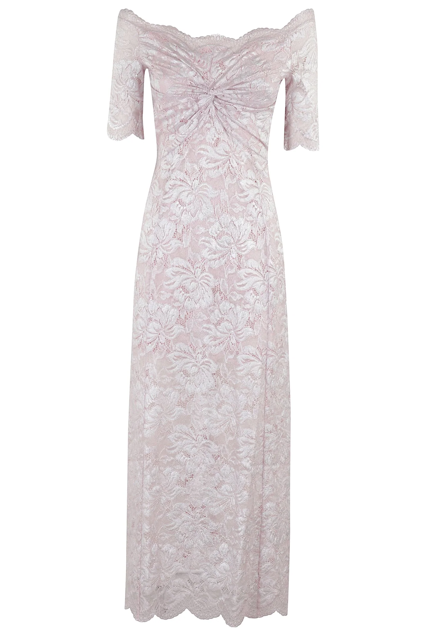 Rabanne Long Dress - Powder Pink Silver - Image 2
