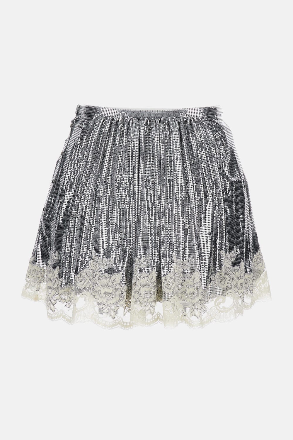 Rabanne Mini Skirt - Silver - Image 2
