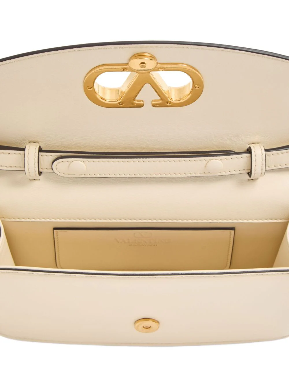 Valentino Garavani Vain Small Leather Clutch - White - Image 4