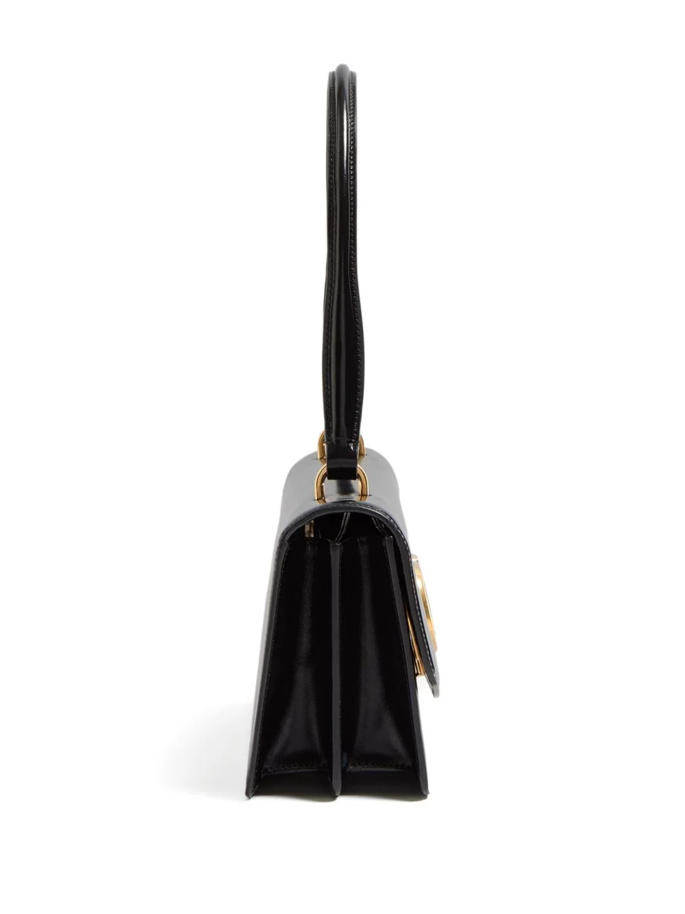 Valentino Garavani Vain Leather Top Handle Bag - Black - Image 4