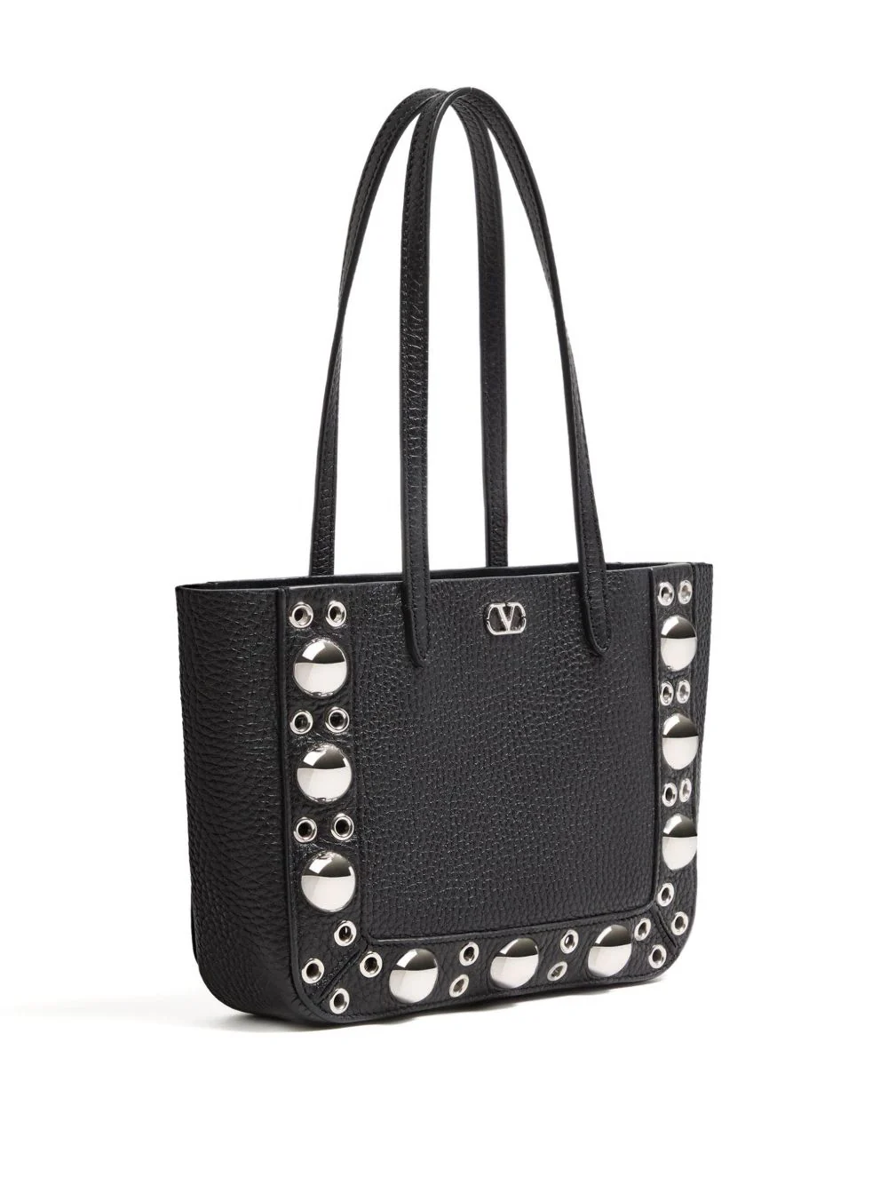 Valentino Garavani Nellcote Mini Leather Tote Bag - Black - Image 2