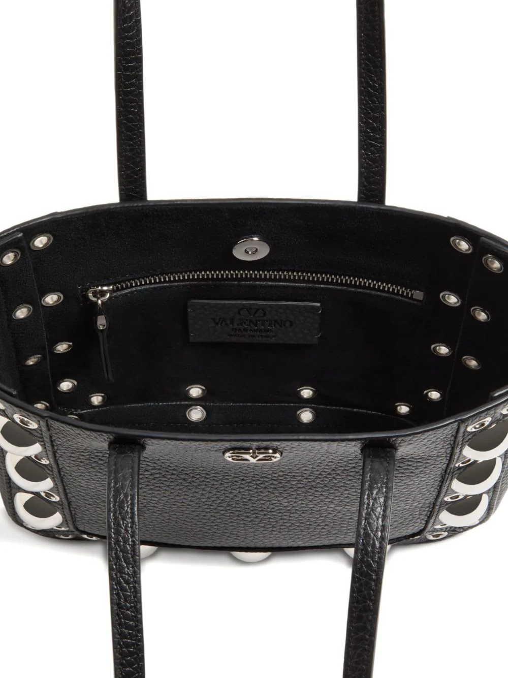 Valentino Garavani Nellcote Mini Leather Tote Bag - Black - Image 5