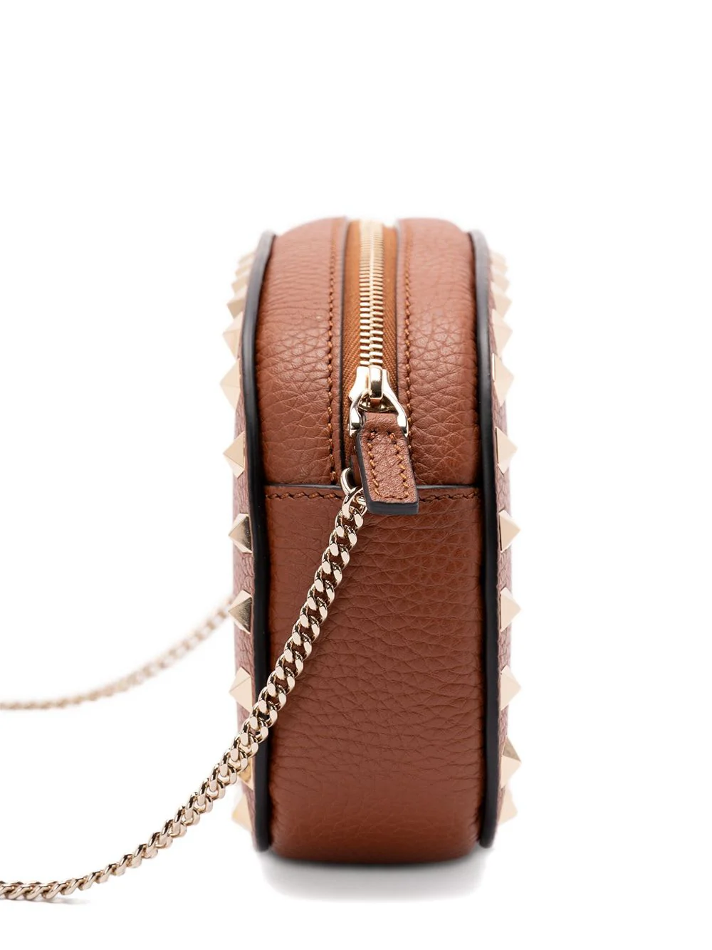 Valentino Garavani Rockstud Leather Mini Bag - Leather Brown - Image 3