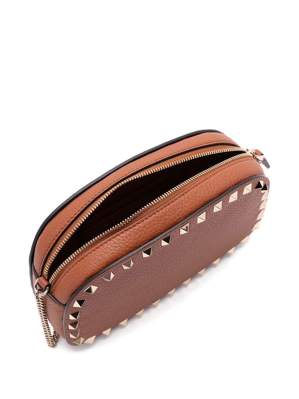 Valentino Garavani Rockstud Leather Mini Bag - Leather Brown - Image 4