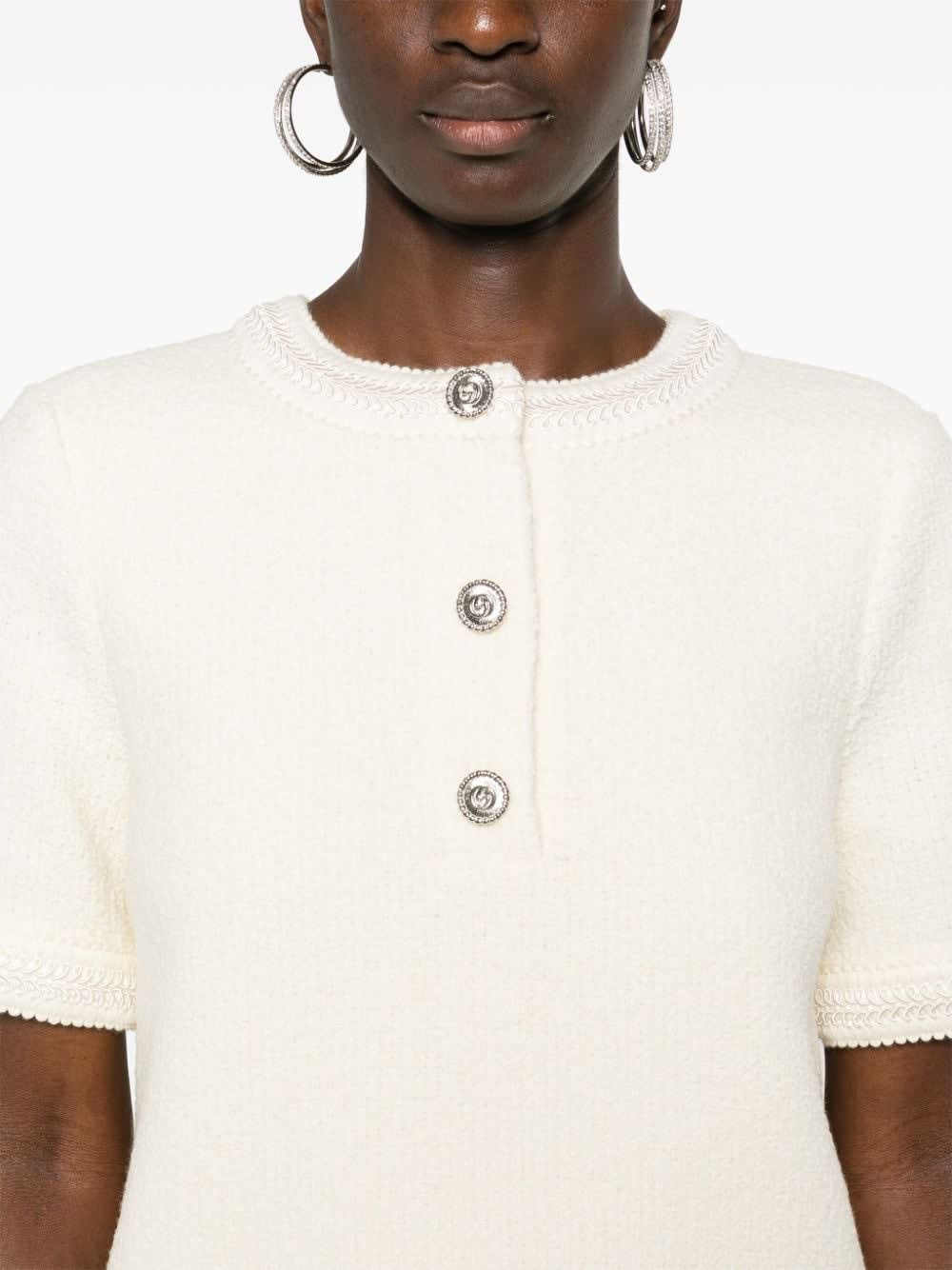Gucci Wool Tweed Dress - White - Image 4