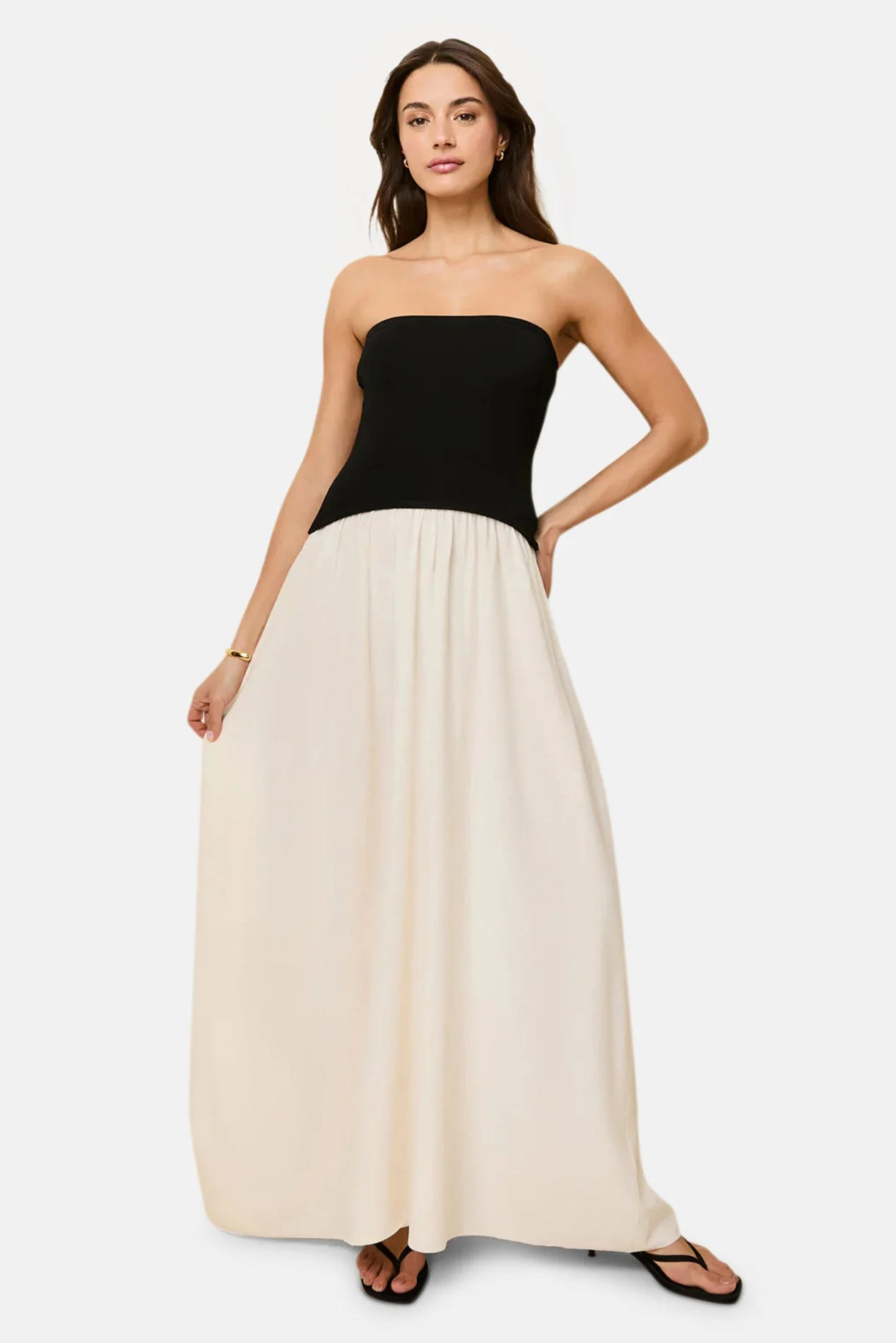 Solid and Striped Soglio Strapless Dress - Image 4