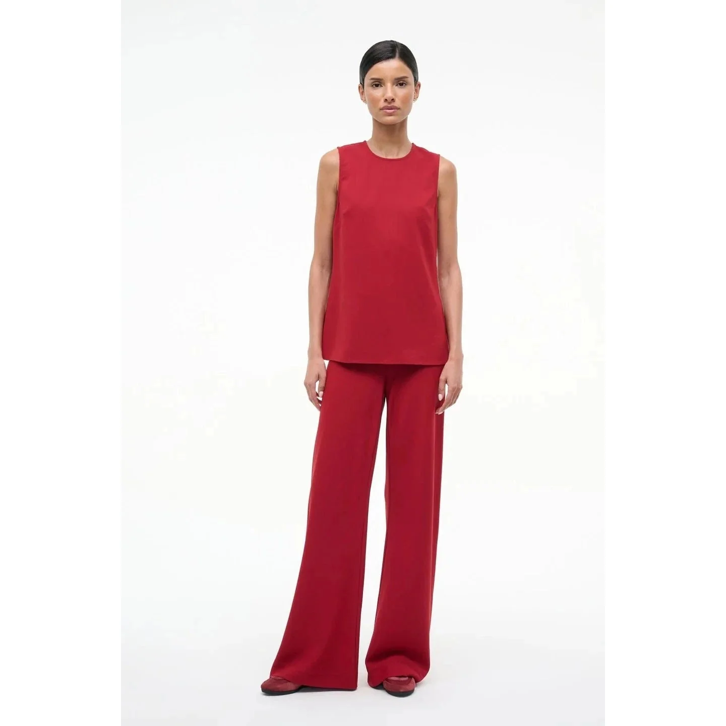 Staud Stroll Pant - Pomegranate - Image 3