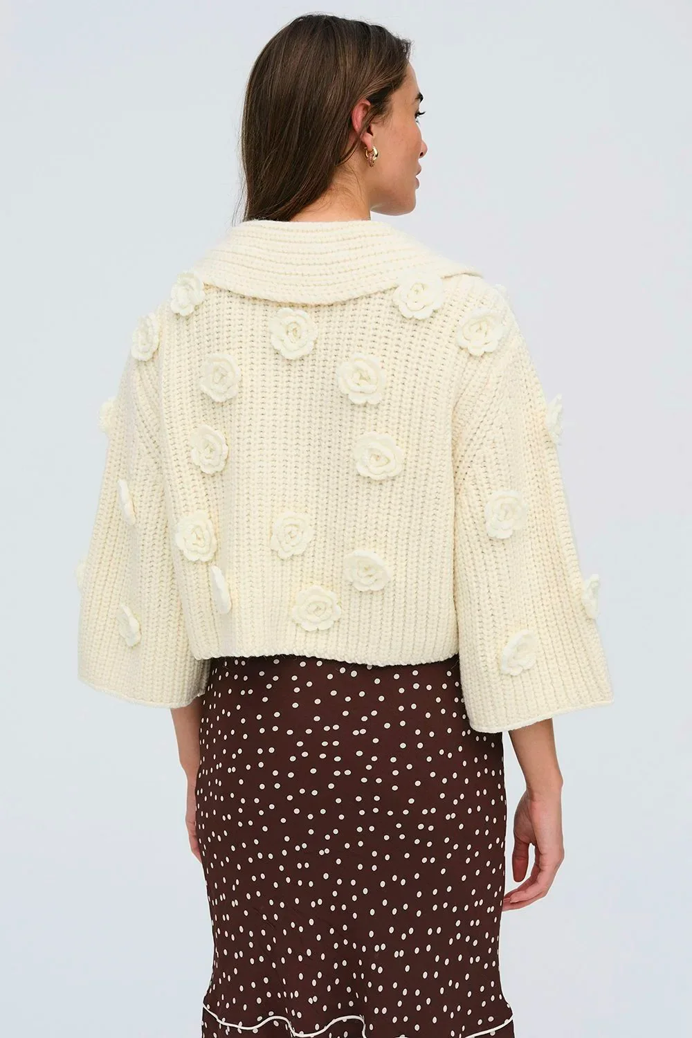 For Love & Lemons Ivy Cardigan - Cream - Image 2