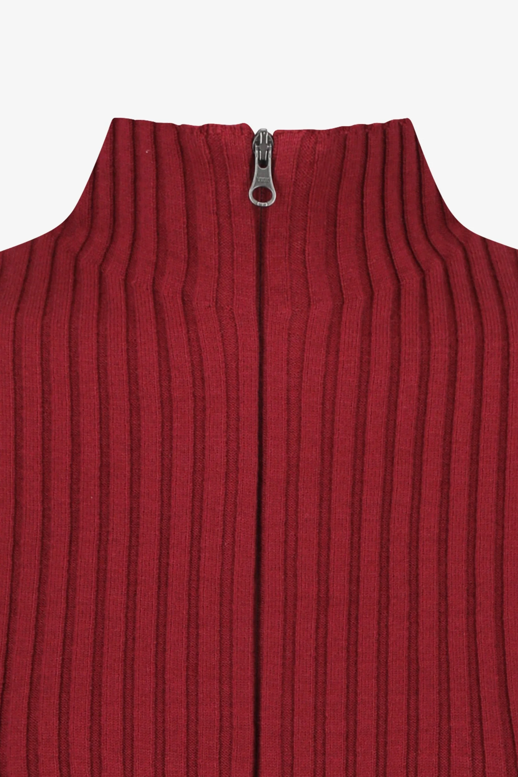 AMOMENTO Ribbed High Neck Zip Up - Image 5