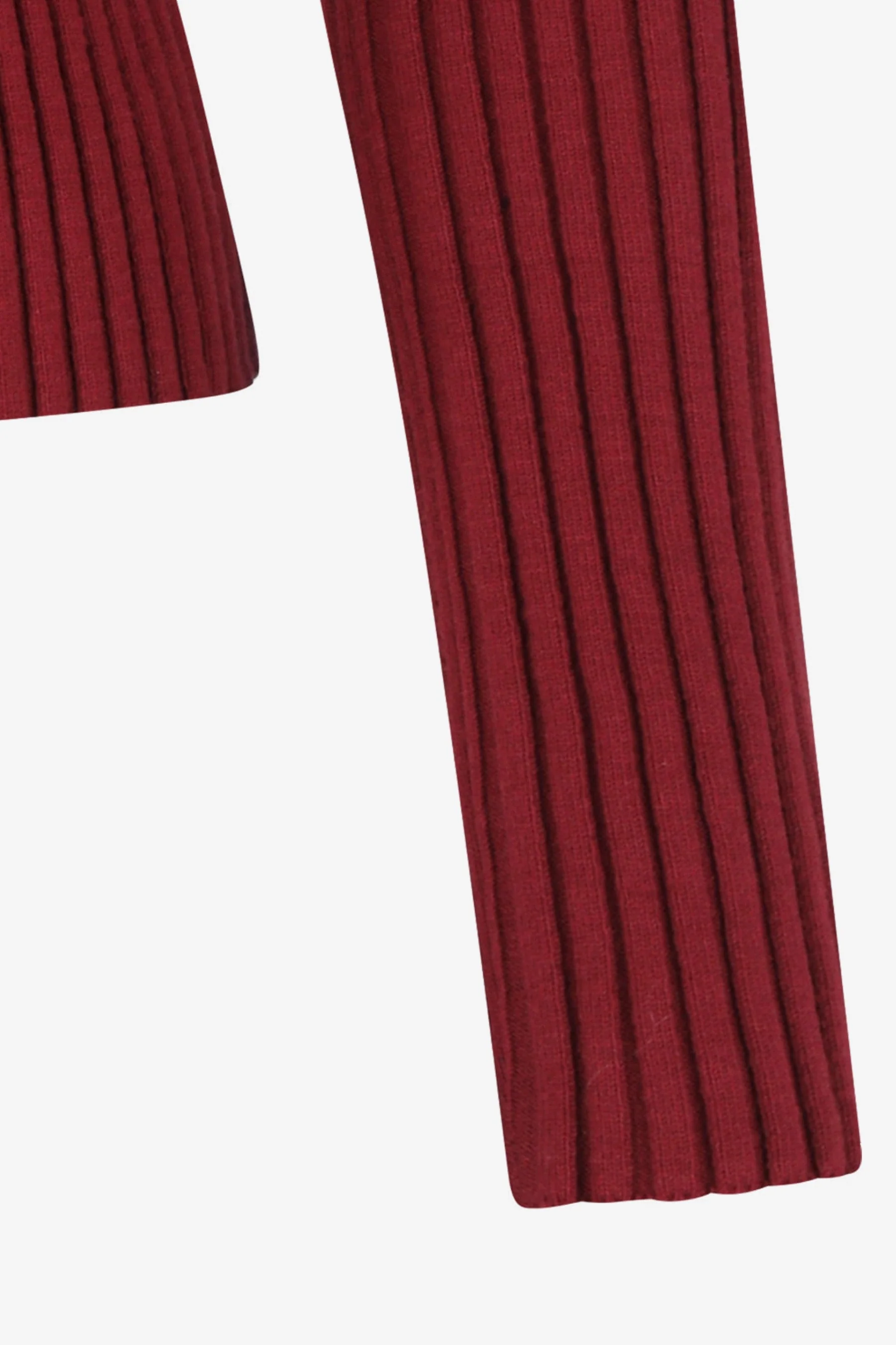 AMOMENTO Ribbed High Neck Zip Up - Image 6